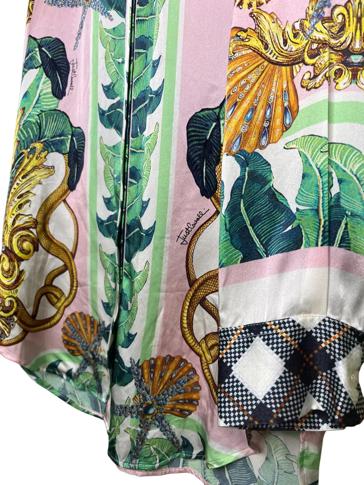 Roberto Cavalli Just Cavalli Silk Baroque Print Shirt Size 36 Size XS / US 0-2 / IT 36-38 - 6 Thumbnail