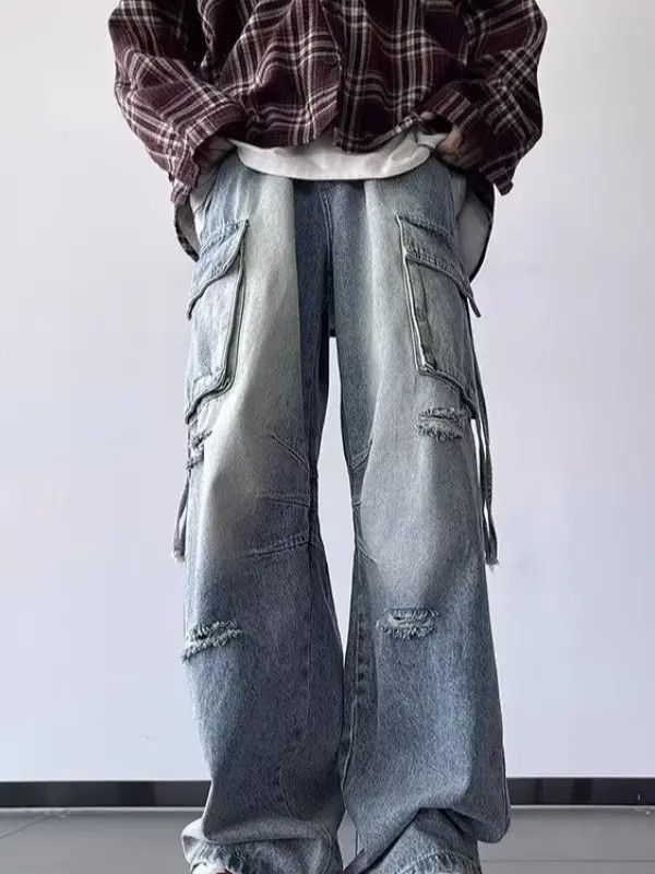 Designer × Japanese Brand Streetwear Designer Hip Hop Loose Casual Pants Size US 31 - 2 Thumbnail