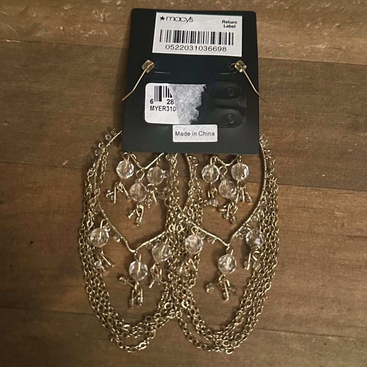 Macys M Style Lab chandelier chain earrings Size ONE SIZE - 5 Thumbnail