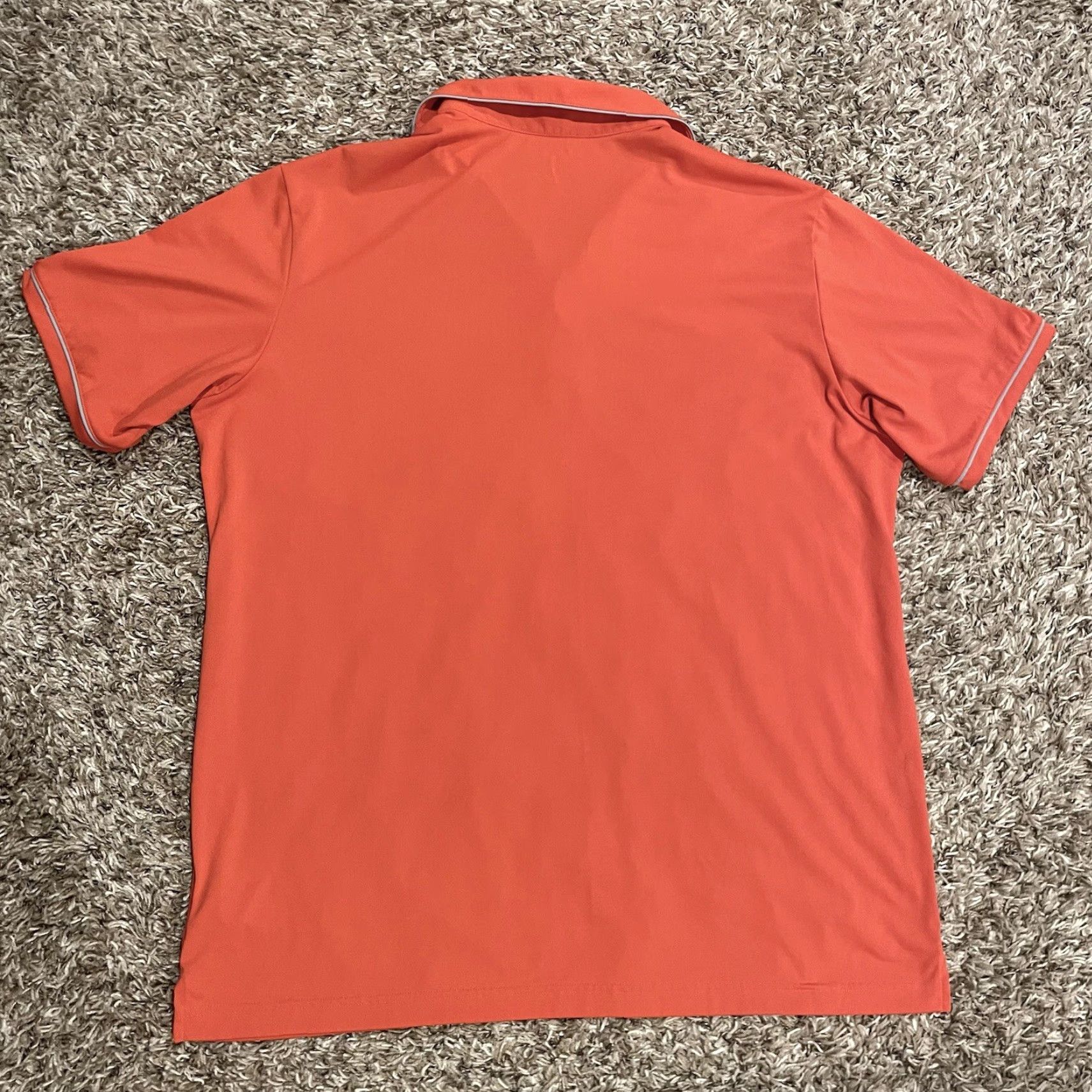 Adidas Adidas Golf Polo Shirt XL Salmon Peach Orange Grey Trim Performance Lightweight Shirt Men's Regular Short Sleeve Polo Featured Colorful Outdoor Golf Size US XL / EU 56 / 4 - 2 Thumbnail