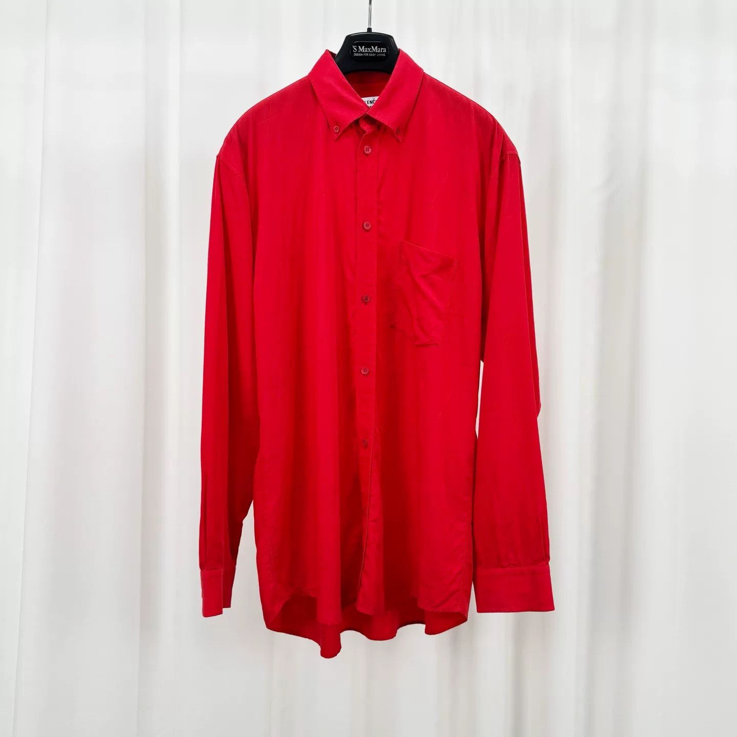 Balenciaga balenciaga red silk long sleeve shirt Size US S / EU 44-46 / 1 - 1 Thumbnail