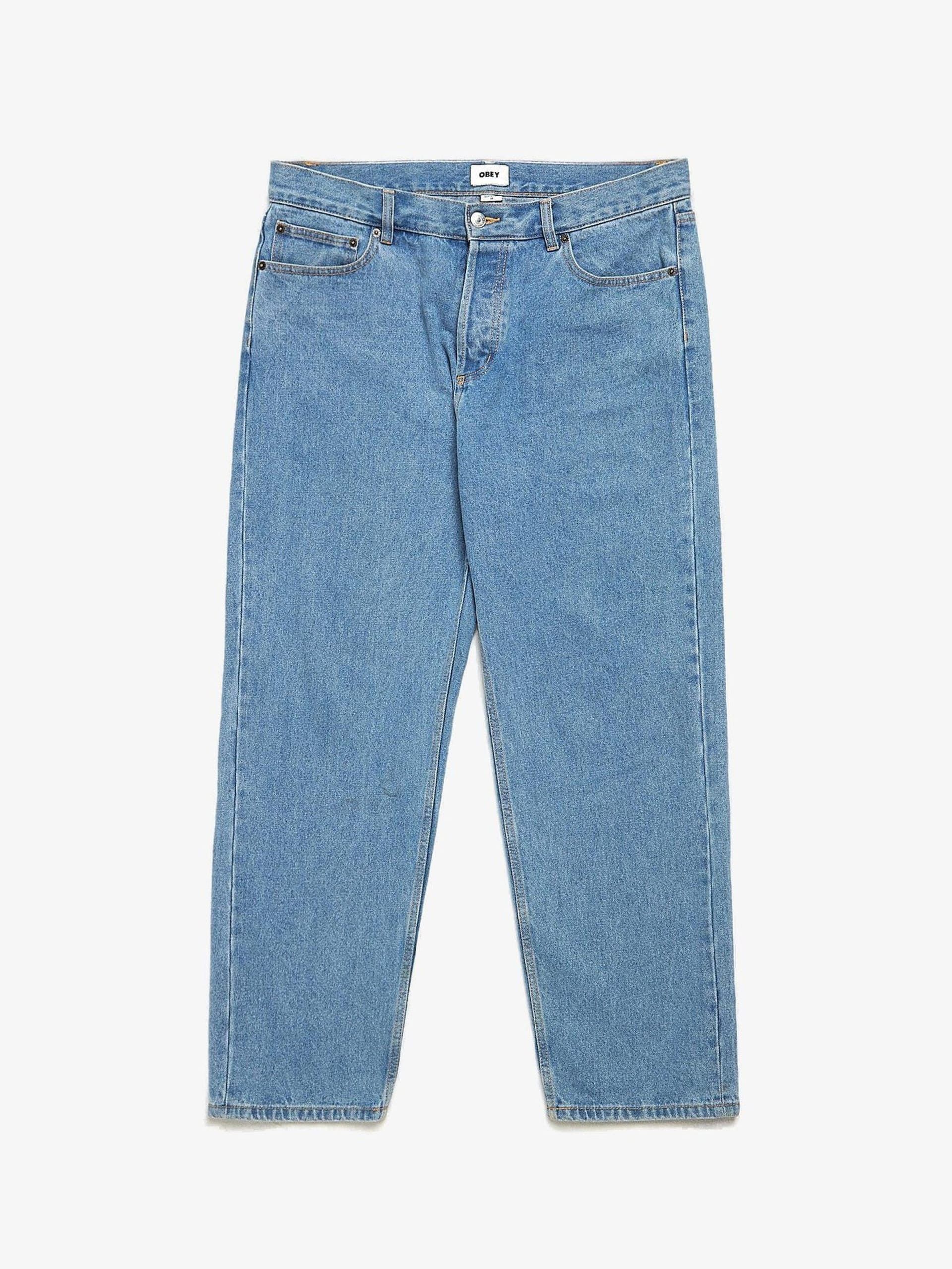 Obey Blue Baggy Cotton Jeans Size US 34 / EU 50 - 1 Thumbnail