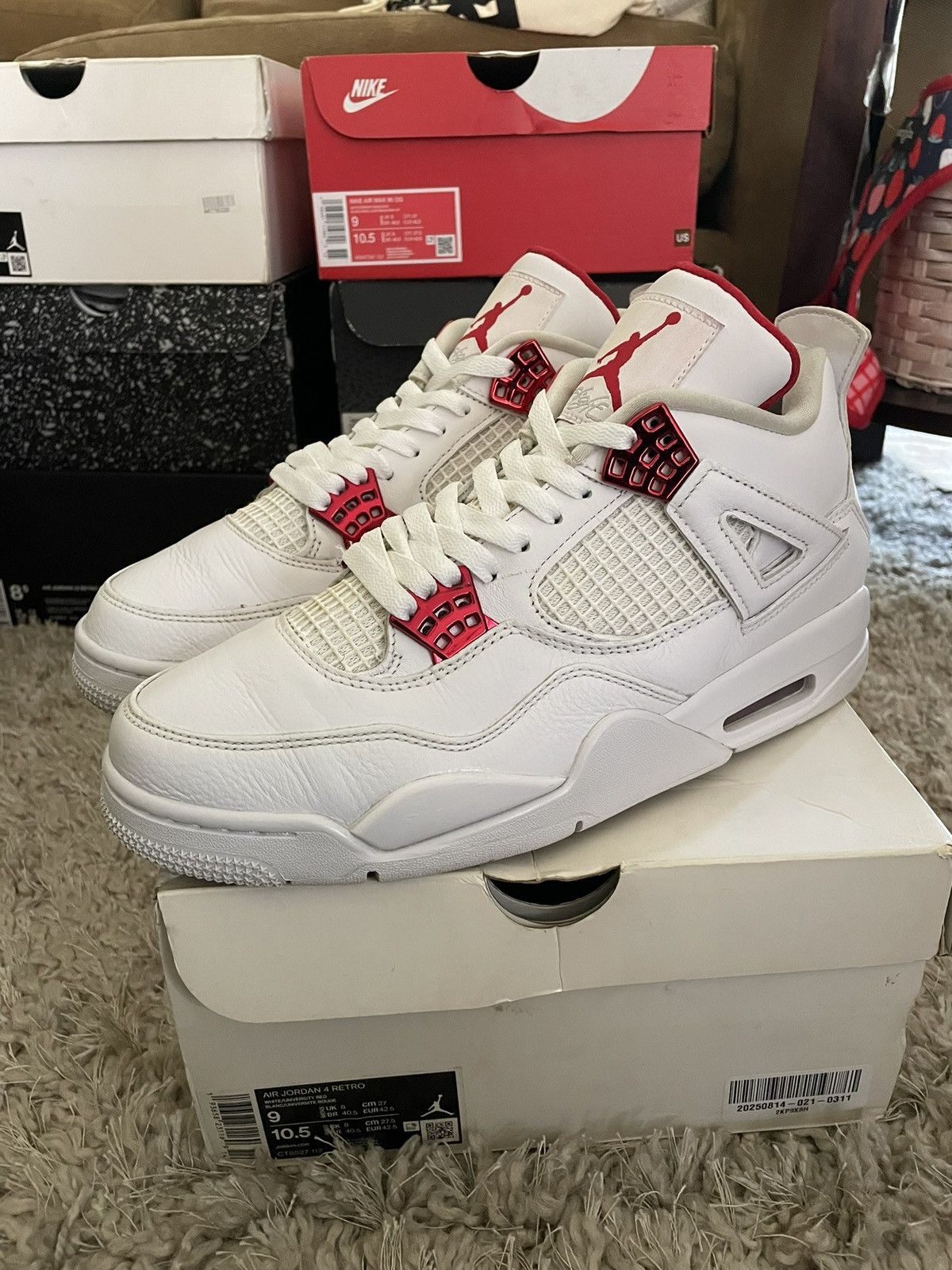 Jordan Brand Jordan 4 Metallic Red sz 9 Size US 9 / EU 42 - 1 Thumbnail