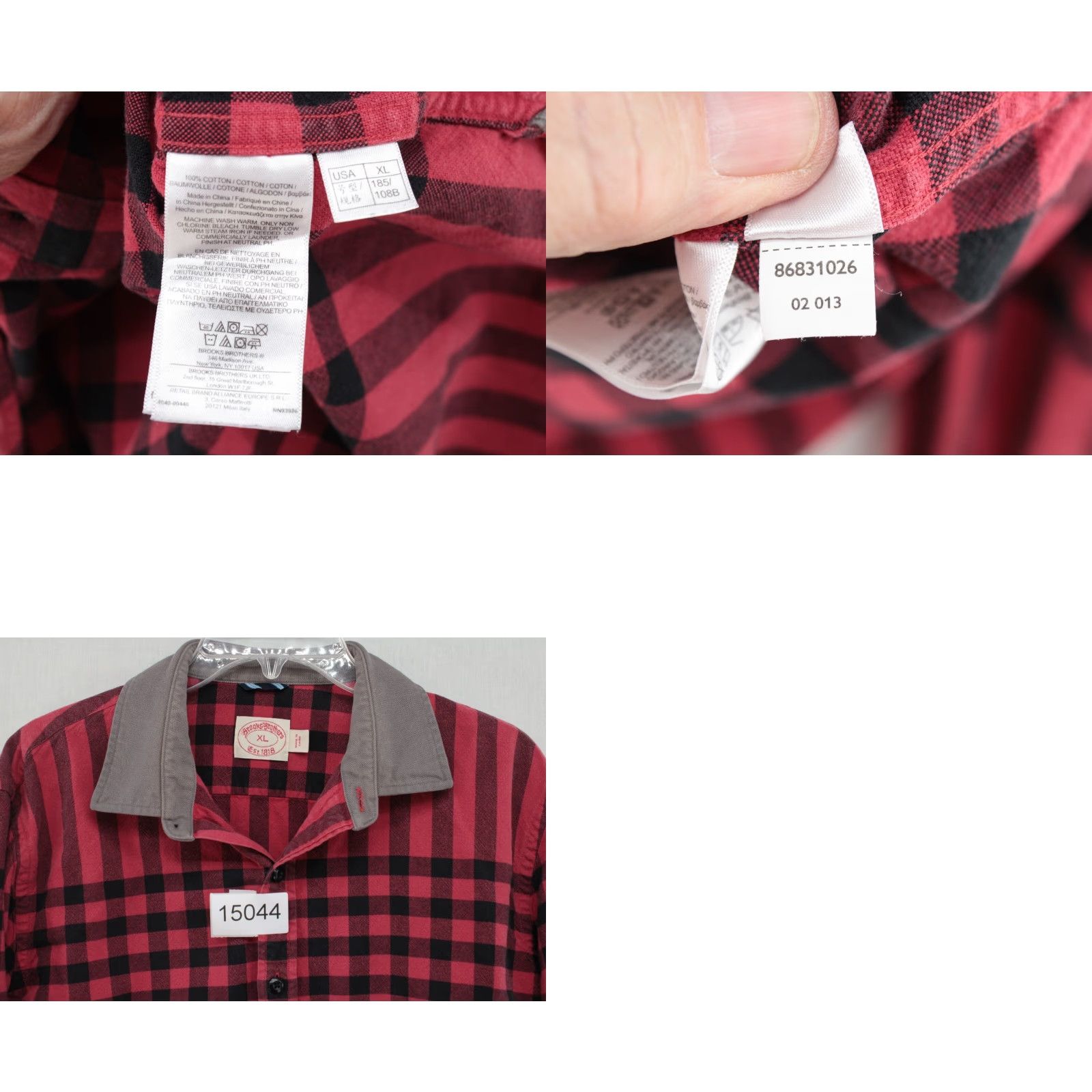Brooks Brothers VINTAGE Brooks Brothers Buffalo Check Shirt Men’s XL Red Black Long Sleeve Button Down Size US XL / EU 56 / 4 - 8 Thumbnail