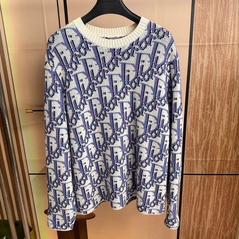 Dior Dior Purple Wool Men's Sweater 0089 Size US L / EU 52-54 / 3 - 1 Thumbnail