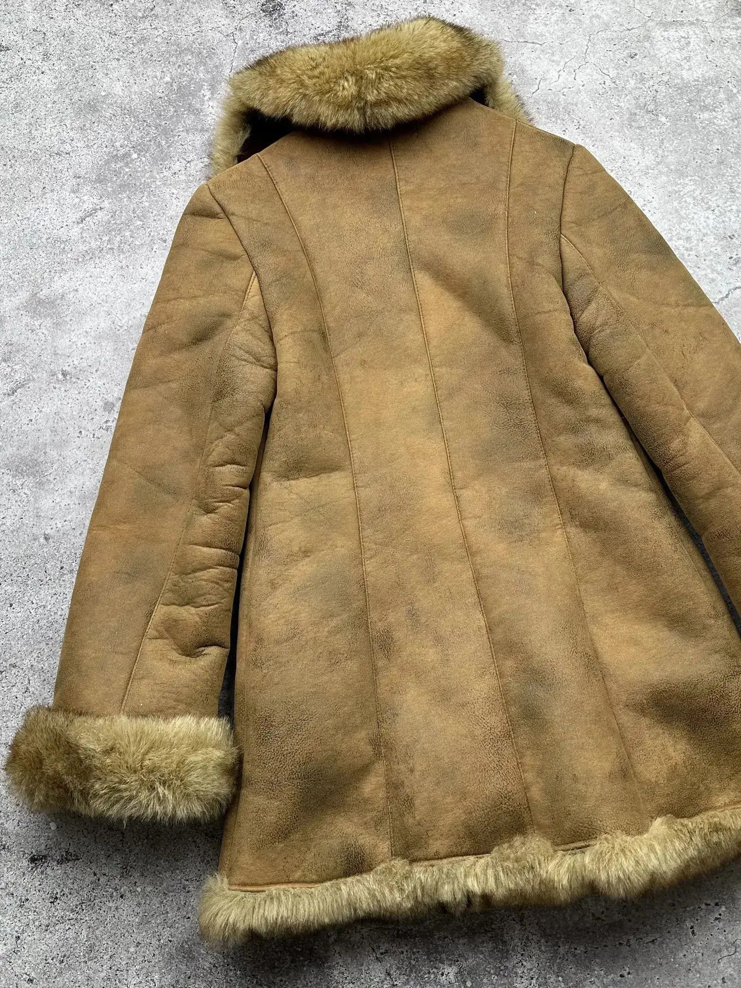 Vintage Vintage Faux Fur/Sheepskin Coat C95(V157) Size XS / US 0-2 / IT 36-38 - 6 Thumbnail