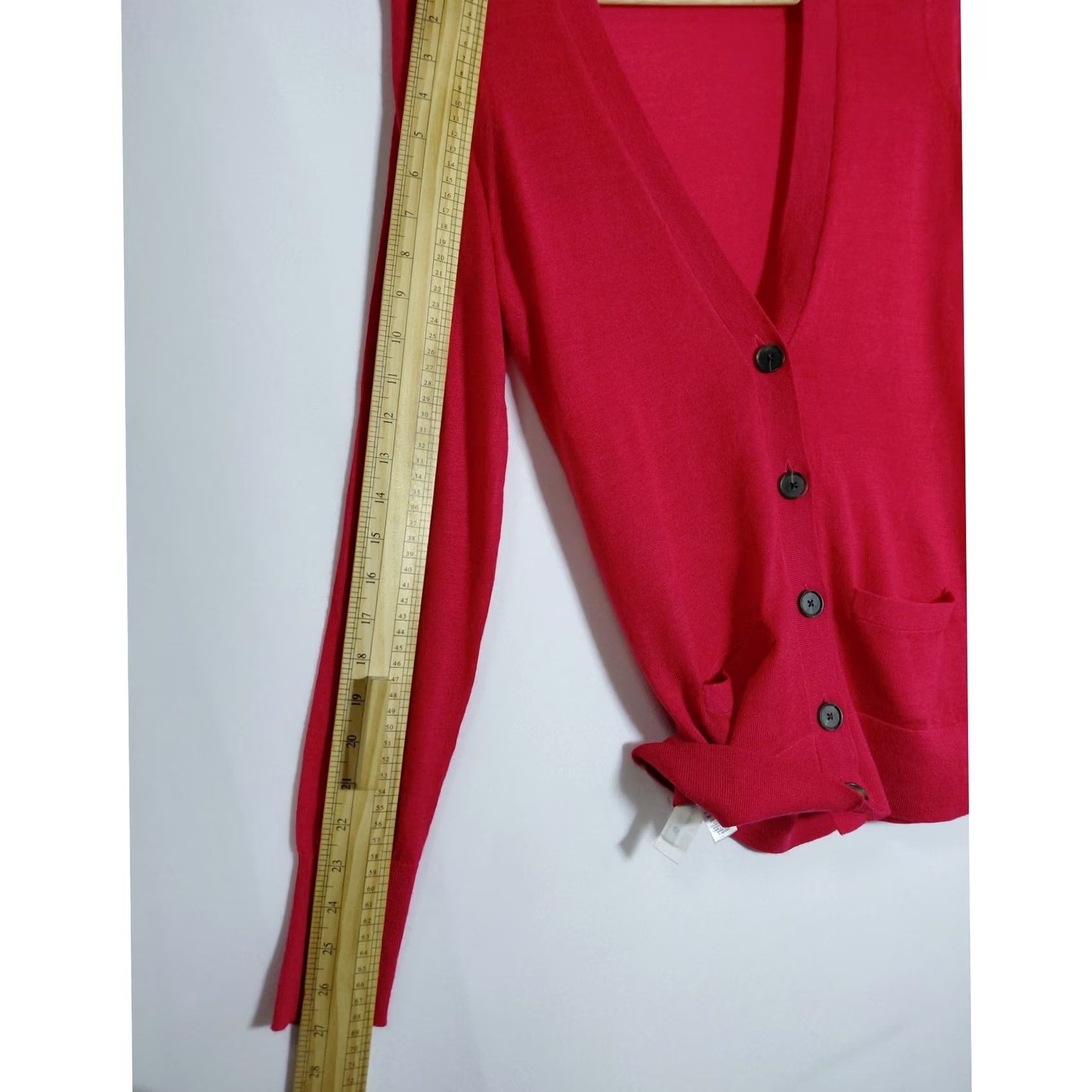 Loft LOFT Pink Cardigan Sweater Solid Knit Wool Blend Women XS Size Cardigan Long Sleeve V-Neck Buttoned Lightweight Casual Spring Fall Size XS / US 0-2 / IT 36-38 - 6 Thumbnail