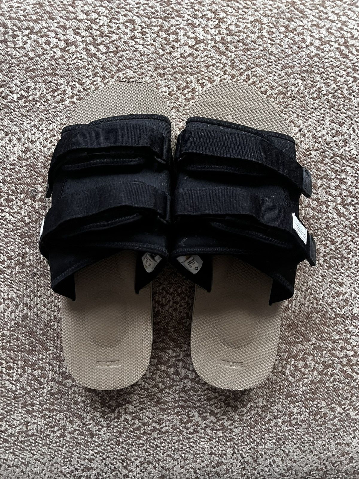 Suicoke Suicoke Black& Beige Moto-Cab-Eco sandles Size US 12 / EU 45 - 1 Thumbnail