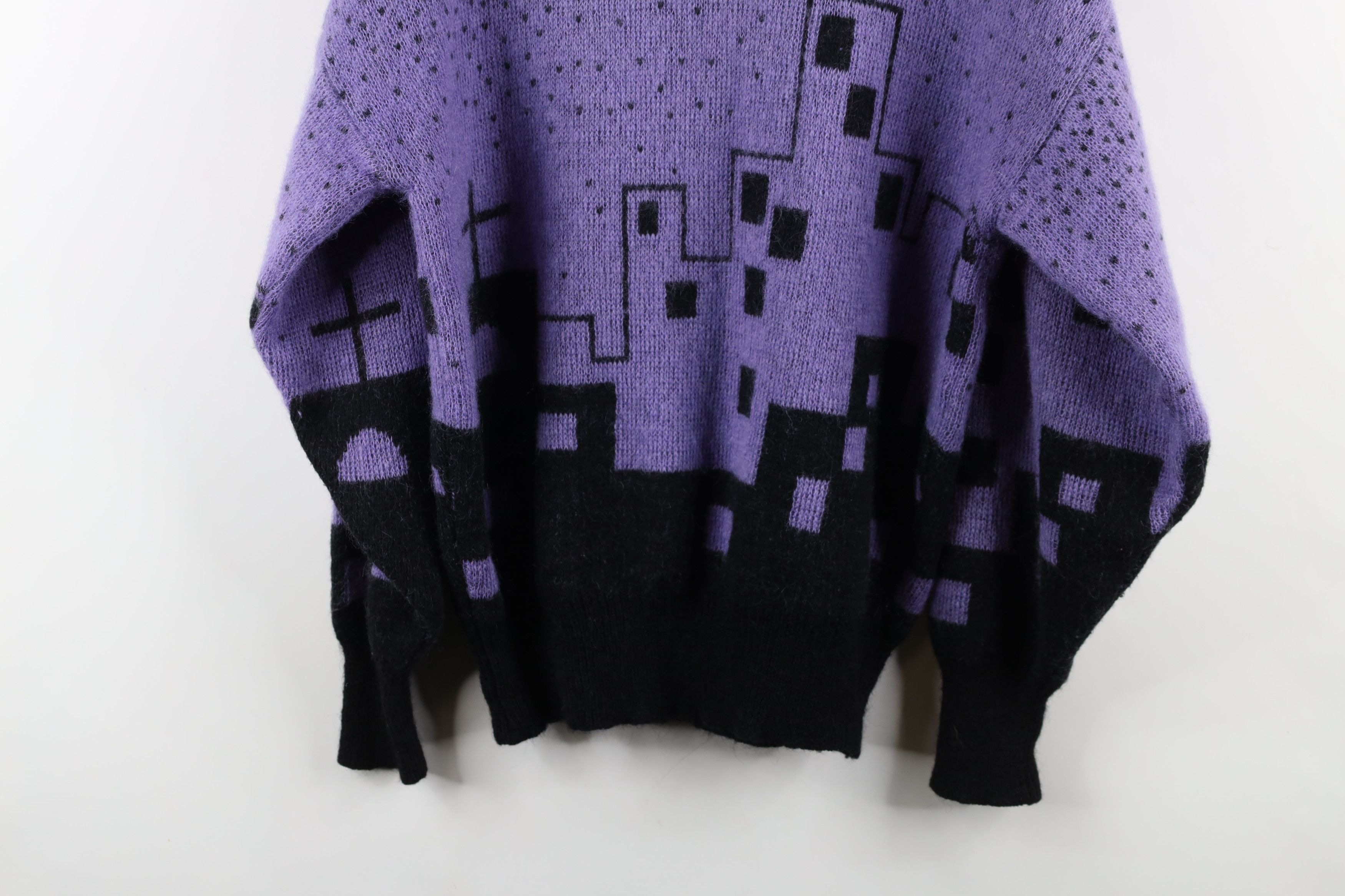 Vintage Vintage 90s Streetwear Abstract City Cross Collared Sweater Size XL / US 12-14 / IT 48-50 - 12 Thumbnail