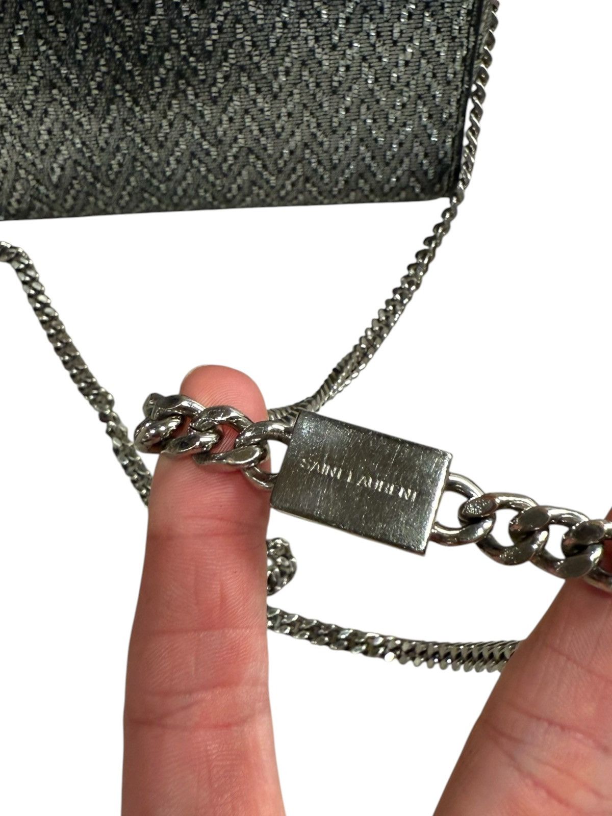 Saint Laurent Paris Saint laurent silver cross body chain bag Size ONE SIZE - 11 Thumbnail