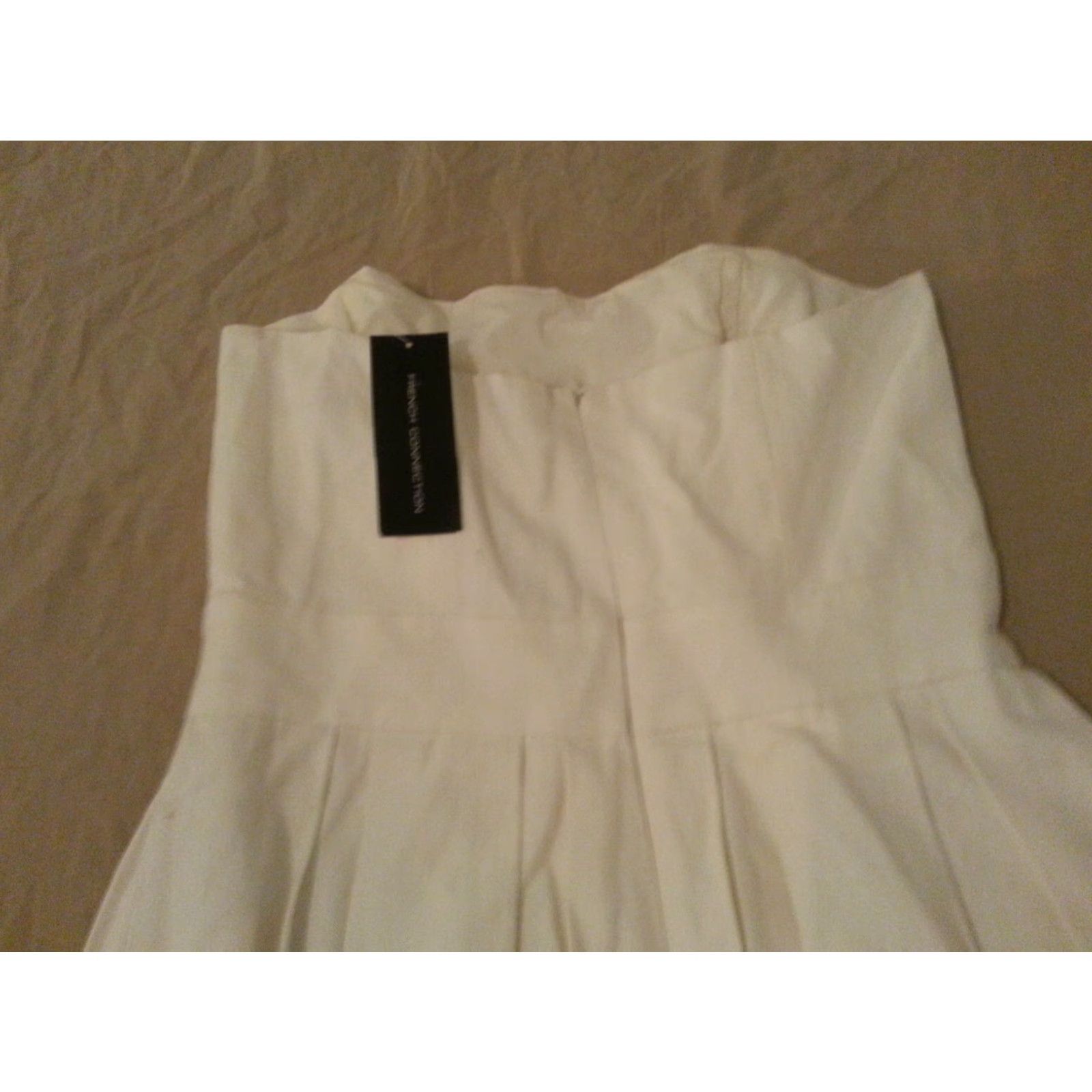French Connection Womens French Connection Dress 10 Midi Fit & Flare Yellow Cream Womens Size L / US 10 / IT 46 - 6 Thumbnail