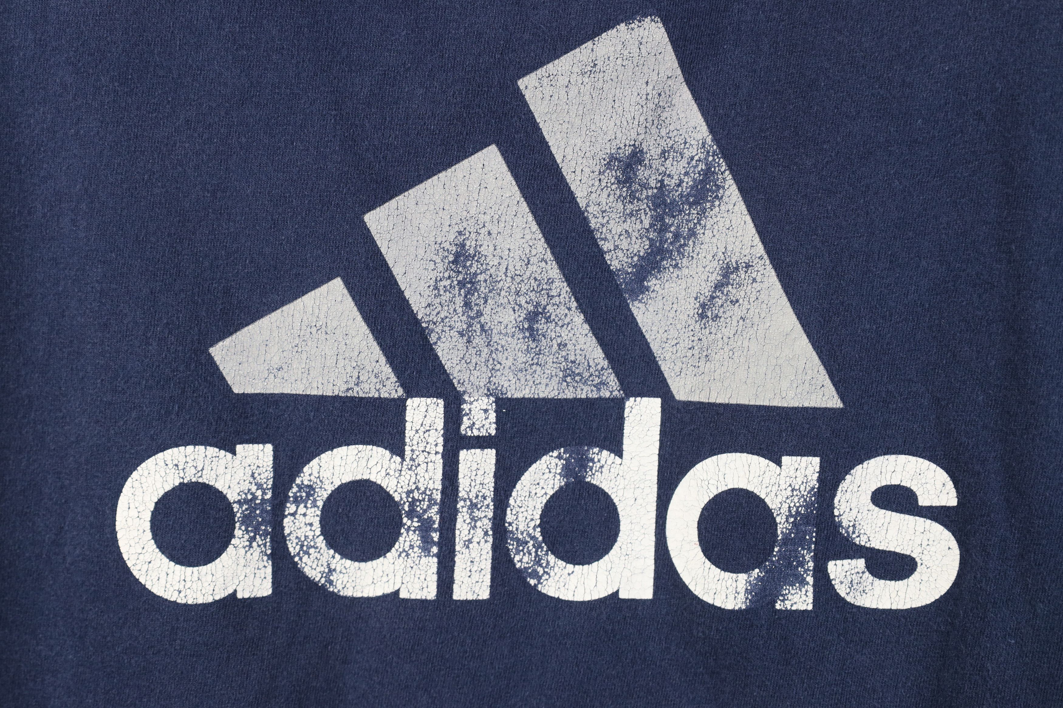Adidas Vintage 90s Adidas Spell Out Big Logo Short Sleeve T-Shirt Size US XXL / EU 58 / 5 - 4 Thumbnail