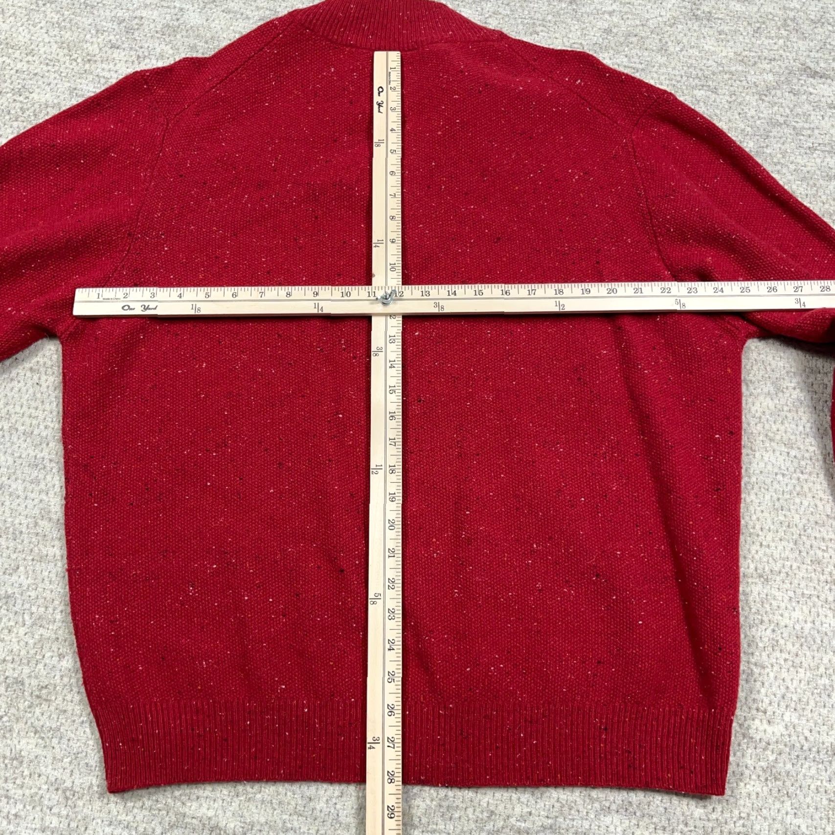 Jos. A. Bank Jos A Bank Sweater Men 2XL Red Wool Pullover 1/4 Zip Mock Neck Knit Solid Classic Men Size US XXL / EU 58 / 5 - 7 Thumbnail