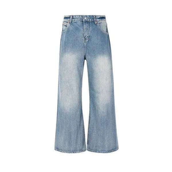 Japanese Brand × Vintage Hip hop pattern washed jeans trousers straight baggy style Size US 34 / EU 50 - 2 Thumbnail
