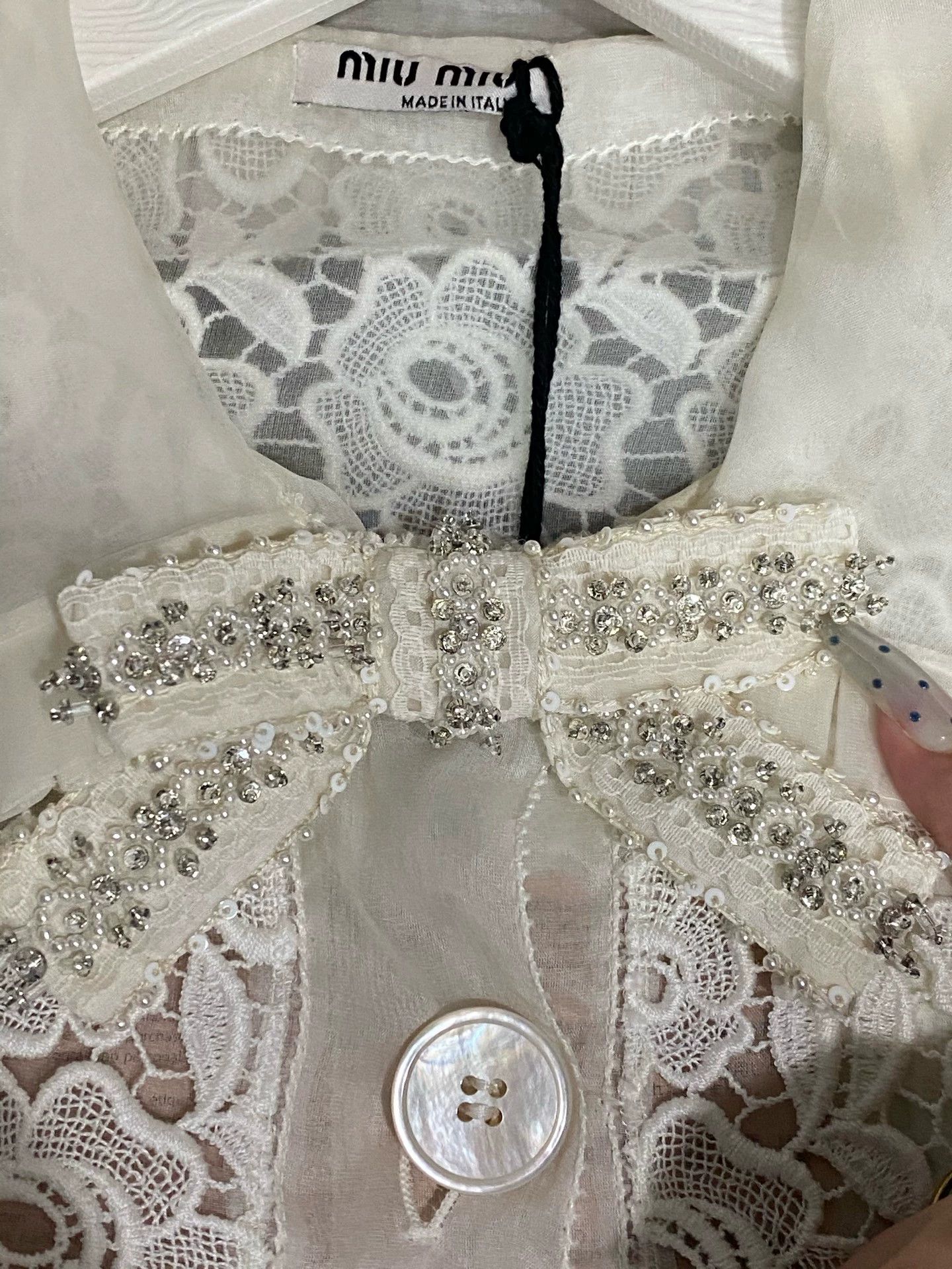 Miu Miu MIU MIU Lace Cutout Bow Jacket Size S / US 4 / IT 40 - 5 Thumbnail