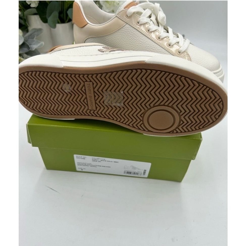 Tory Burch Tory Burch color block leather platform sneakers size 9 Size US 9 / IT 39 - 11 Thumbnail