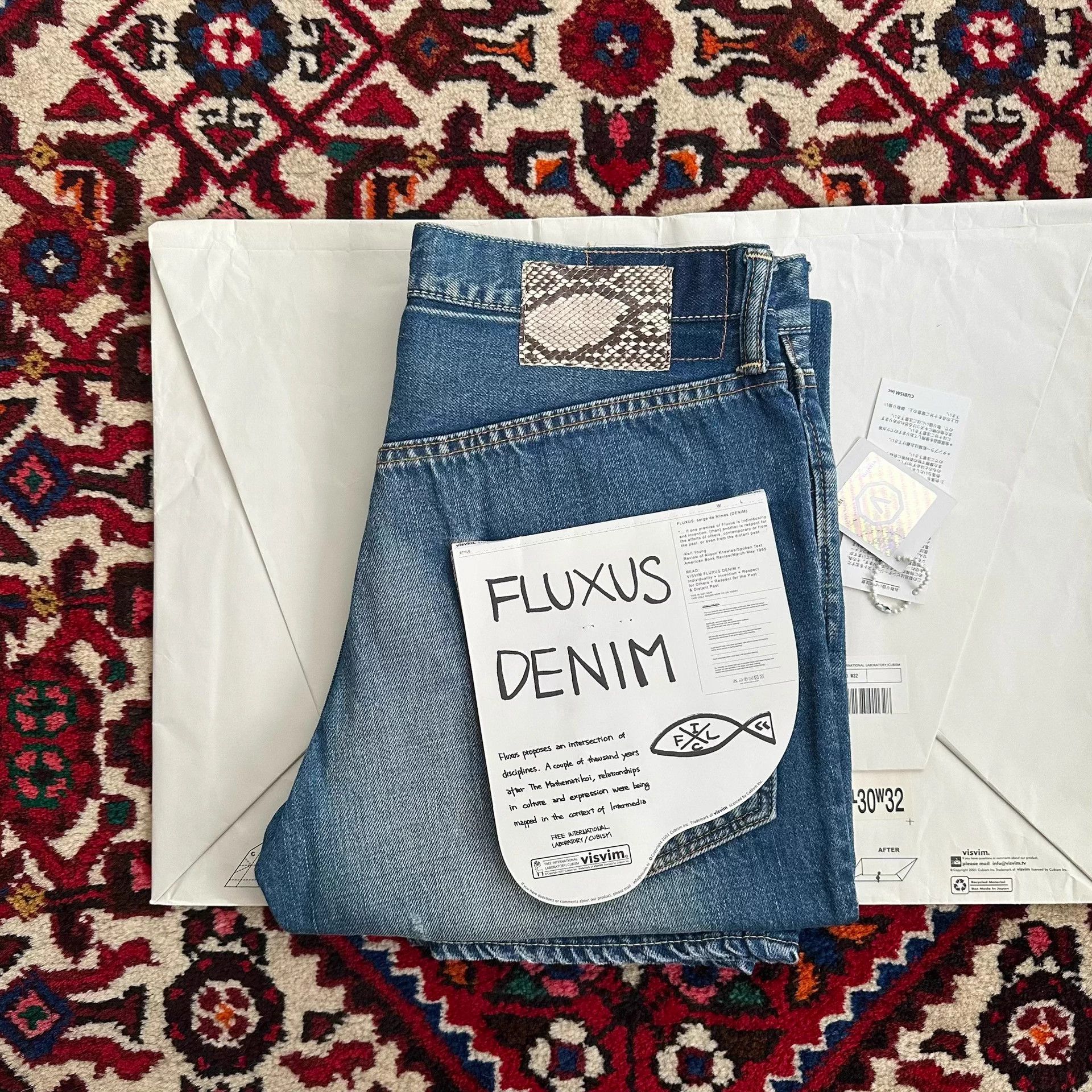 Visvim visvim 10aw 1st gen snake skin washed 03 fit jeans W32 L30 Size US 32 / EU 48 - 1 Thumbnail