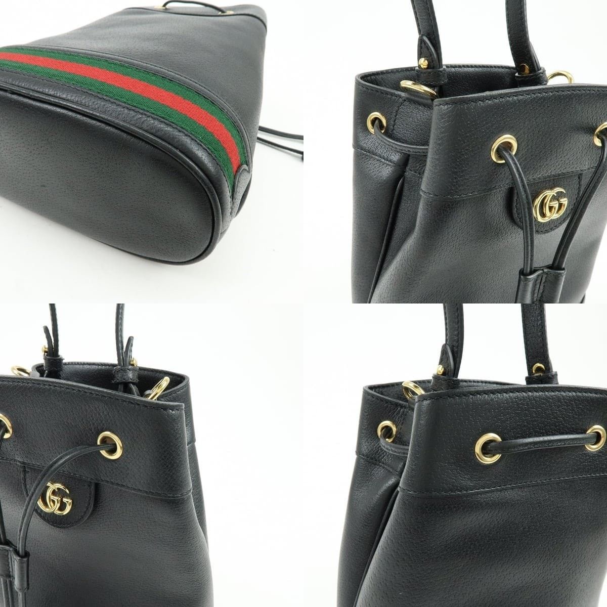 Gucci Gucci Ophidia GG Marmont Small Calfskin Bucket Bag Black Size ONE SIZE - 5 Thumbnail