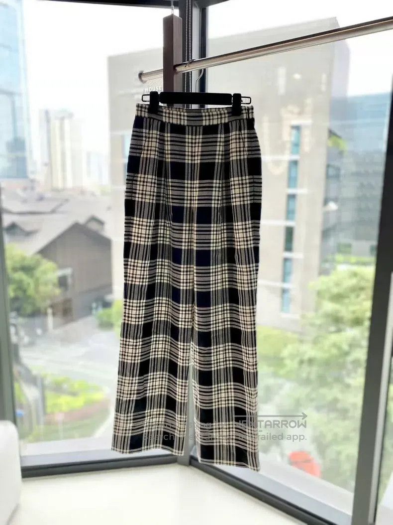 Miu Miu Miu Miu 38 Letter logo plaid slacks Size 37" - 1 Thumbnail
