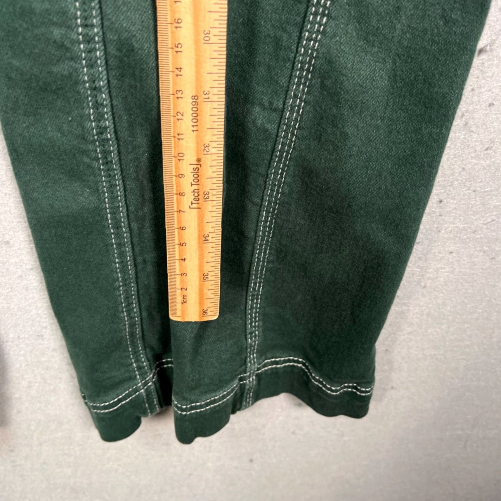 Free People Free People Jeans Womens 27 Green Flare Denim 5-Pocket High Rise Cotton Blend Bohemian Shoes Not Applicable Size 27" / US 4 / IT 40 - 6 Thumbnail