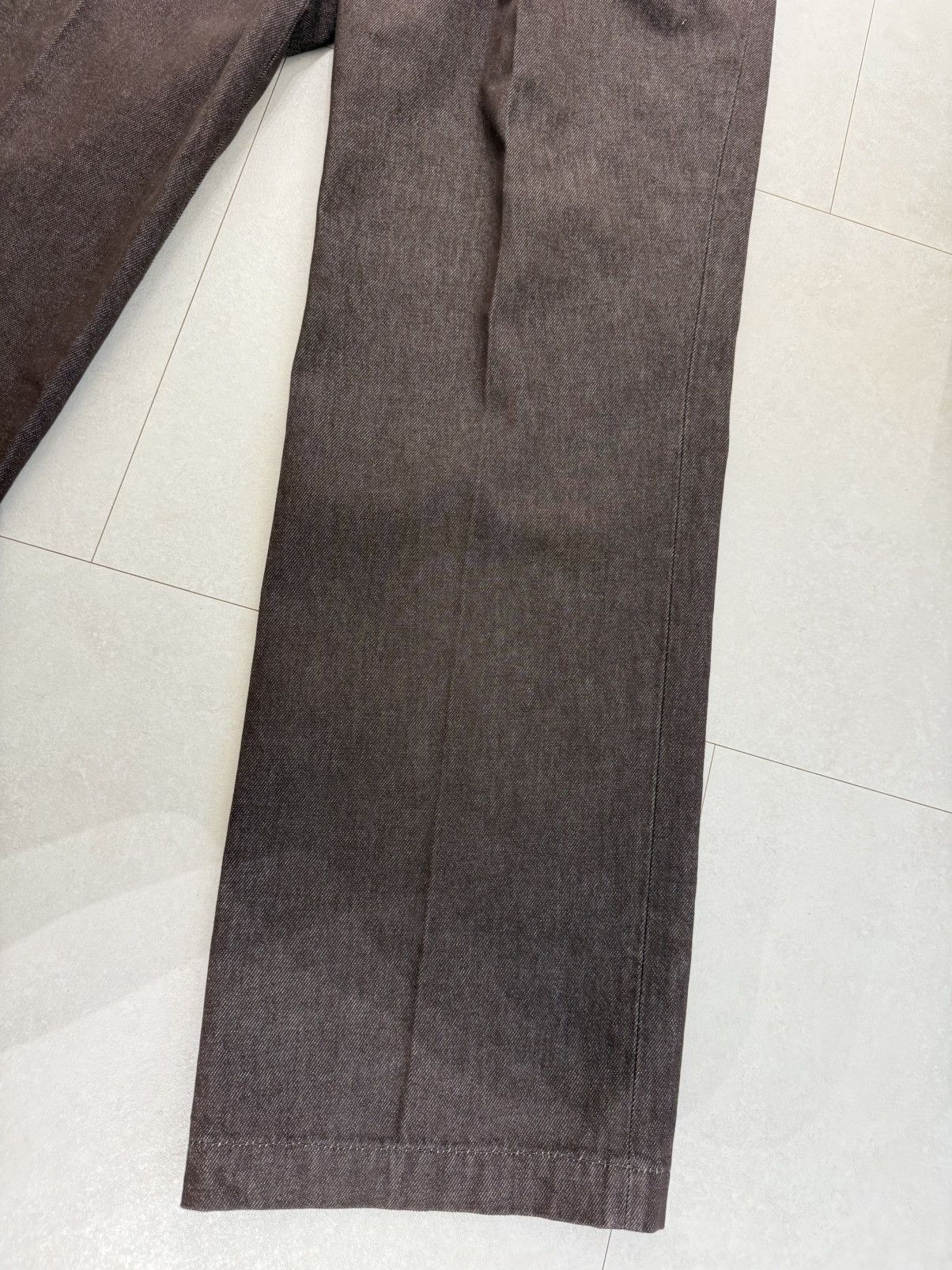 Dries Van Noten Dries Van Noten Pleated Brown Denim Pants Size US 30 / EU 46 - 10 Thumbnail