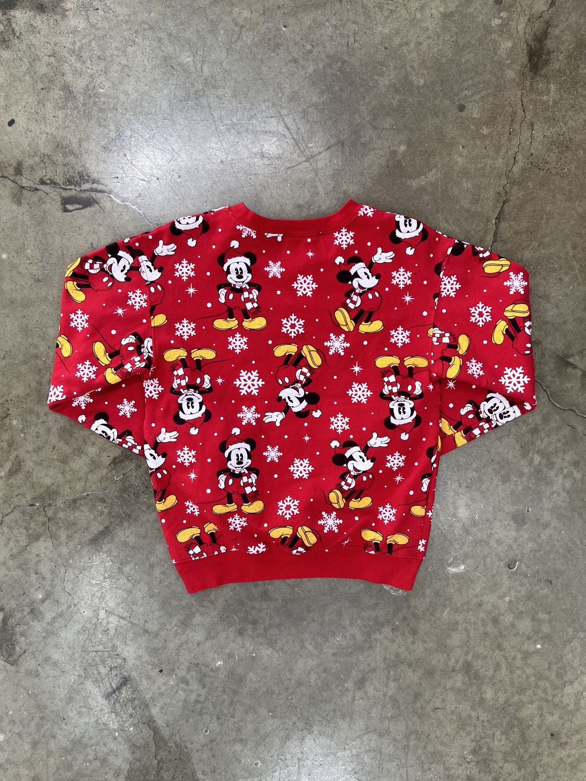 Disney Vintage Disney Mickey Mouse Snowflake Crewneck Youth XL Size US XS / EU 42 / 0 - 4 Thumbnail