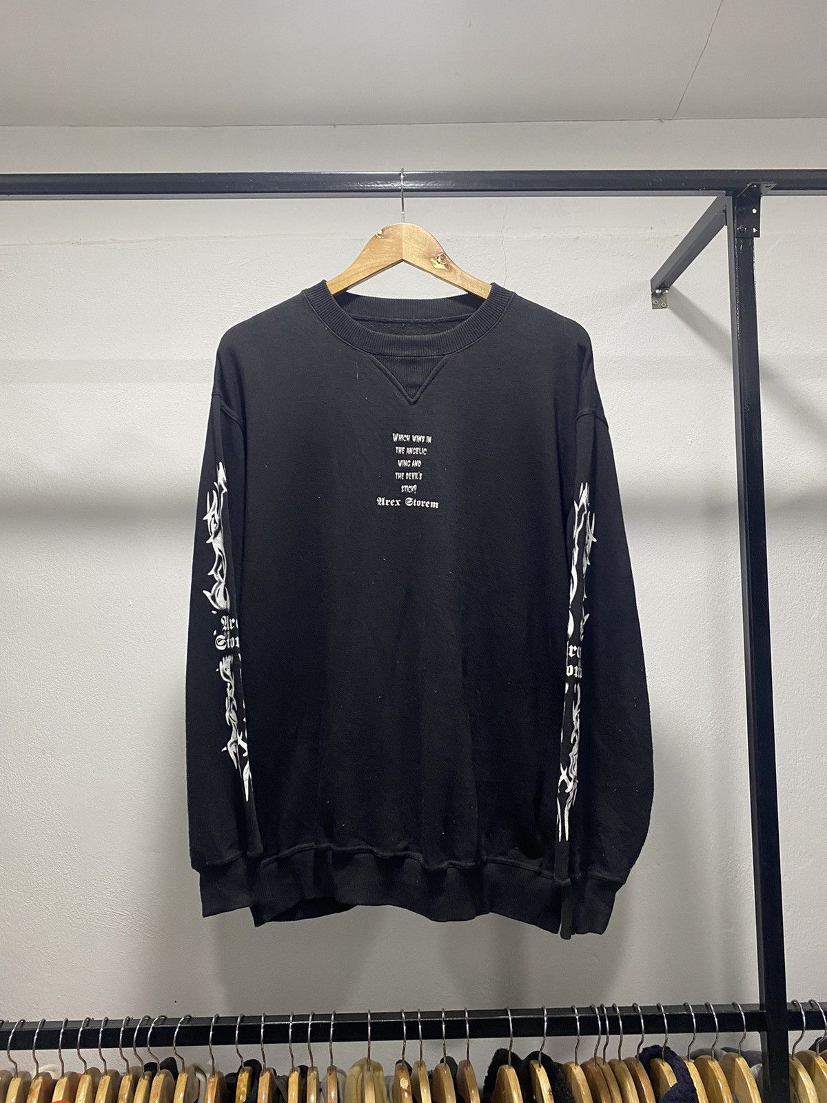 If Six Was Nine × Japanese Brand × Le Grande Bleu (L.G.B.) Sick☠️Urex Storem Poem Punk Sweater Grunge Lgb Hysteric Flame Size US L / EU 52-54 / 3 - 7 Thumbnail