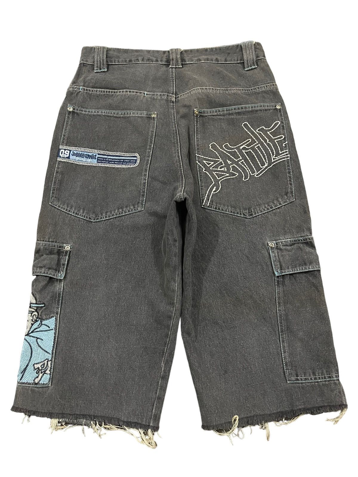 JNCO Vintage 90s Bobby Gang Hip Hop Graffiti Short Jeans Size US 30 / EU 46 - 2 Thumbnail