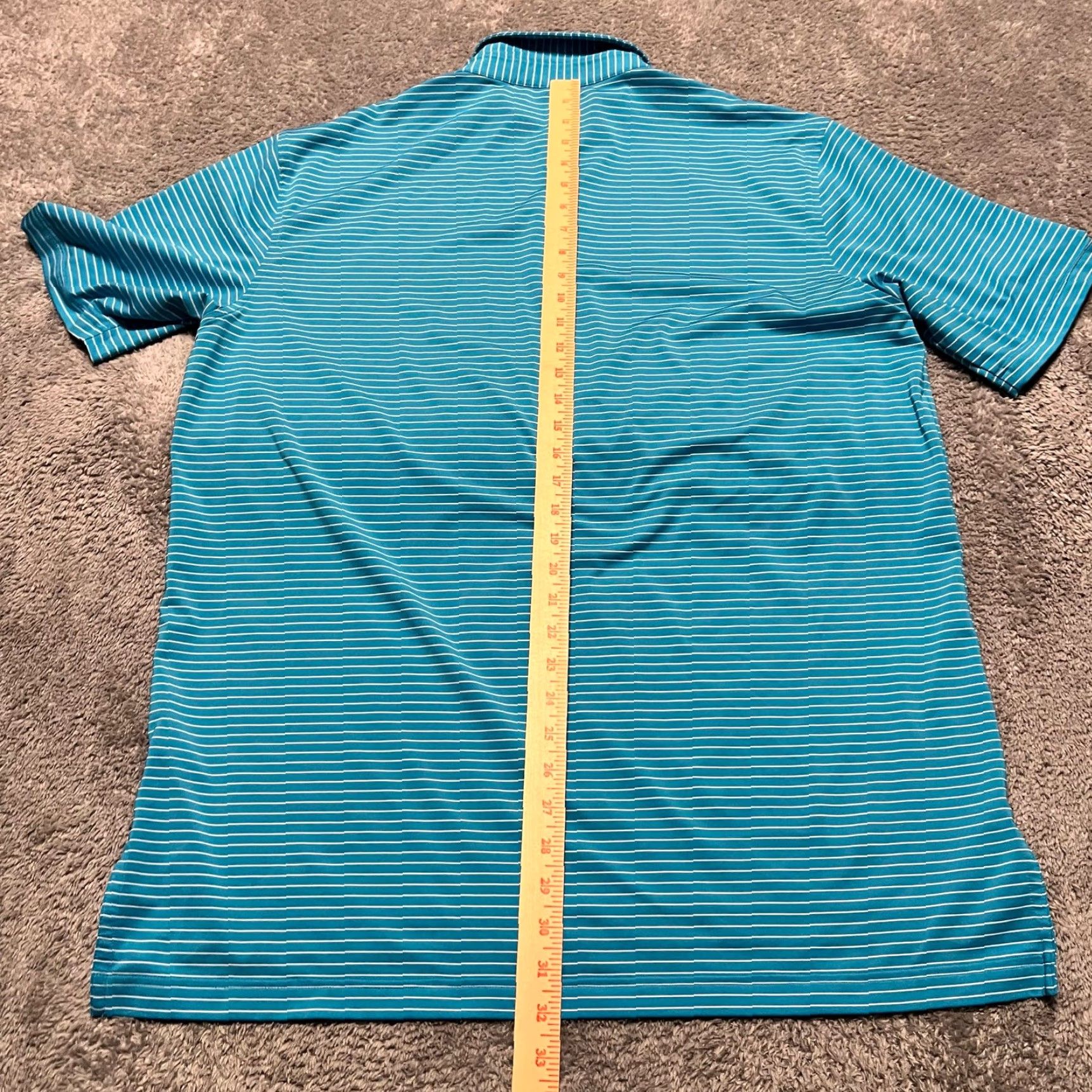Peter Millar Peter Millar Polo Shirt Mens Large Blue Striped Performance Summer Comfort Golf Size US L / EU 52-54 / 3 - 5 Thumbnail