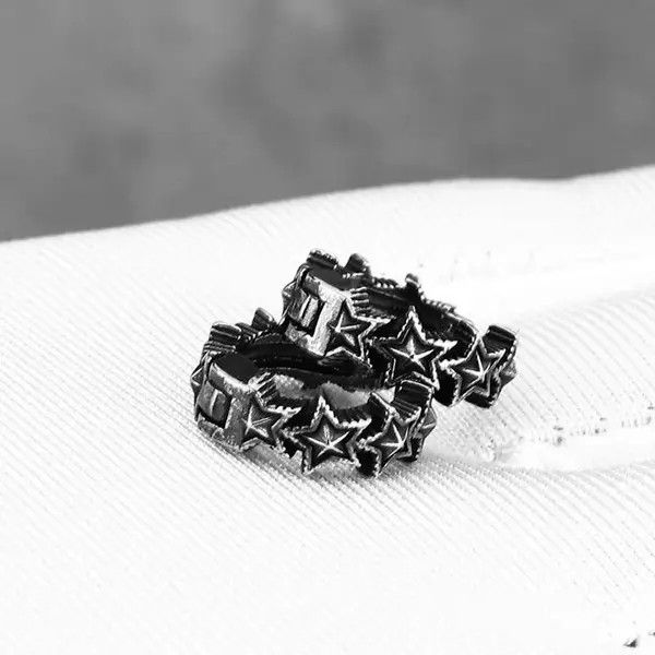 Vintage Stainless Steel Stars Clip Earrings Size ONE SIZE - 3 Thumbnail