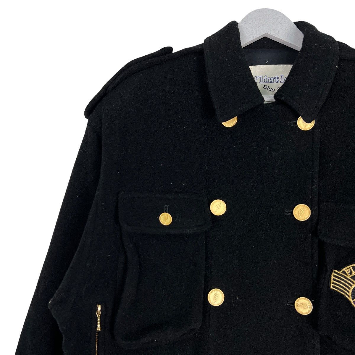 Japanese Brand 🔥 VINTAGE FLINT LOOK BLUE GRASS WOOL MILITARY JACKET Size US S / EU 44-46 / 1 - 7 Thumbnail
