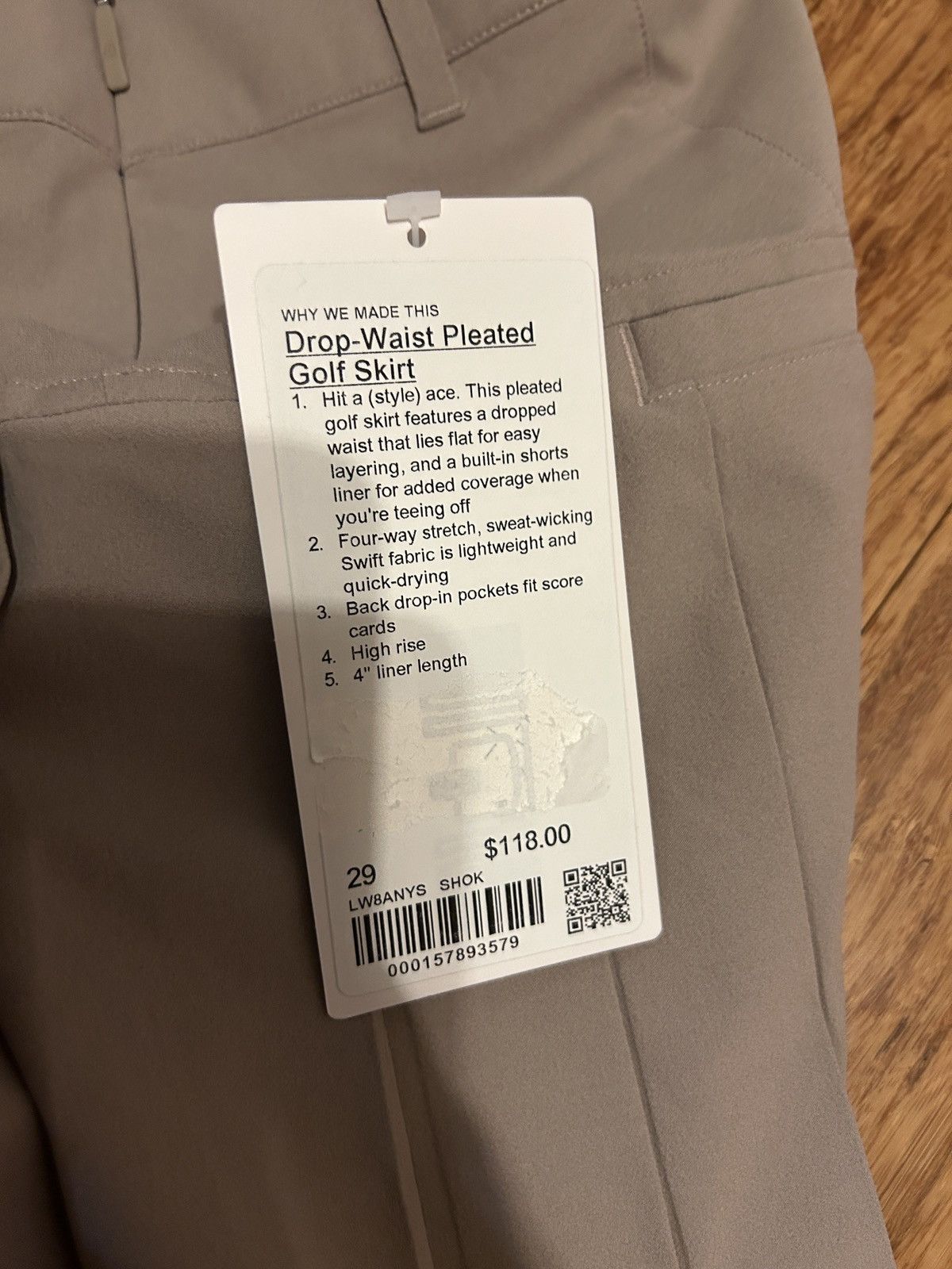 Lululemon Lululemon Drop-Waist Pleated High-Rise Golf Skirt size 29 Size 29" - 7 Thumbnail