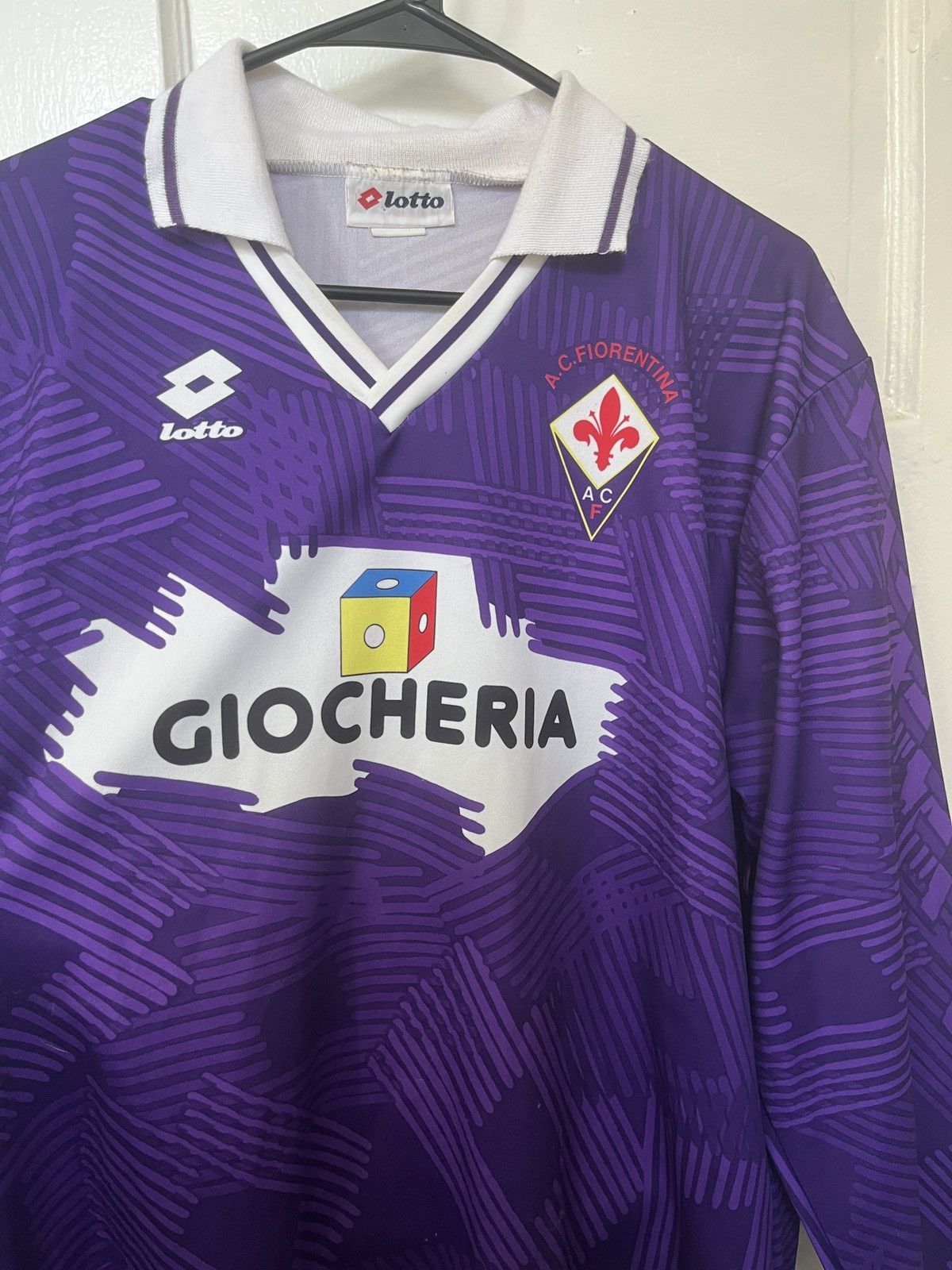 Lotto Sport × Vintage RARE Fiorentina 91/92 Long Sleeve Jersey Vintage Size US XL / EU 56 / 4 - 2 Thumbnail