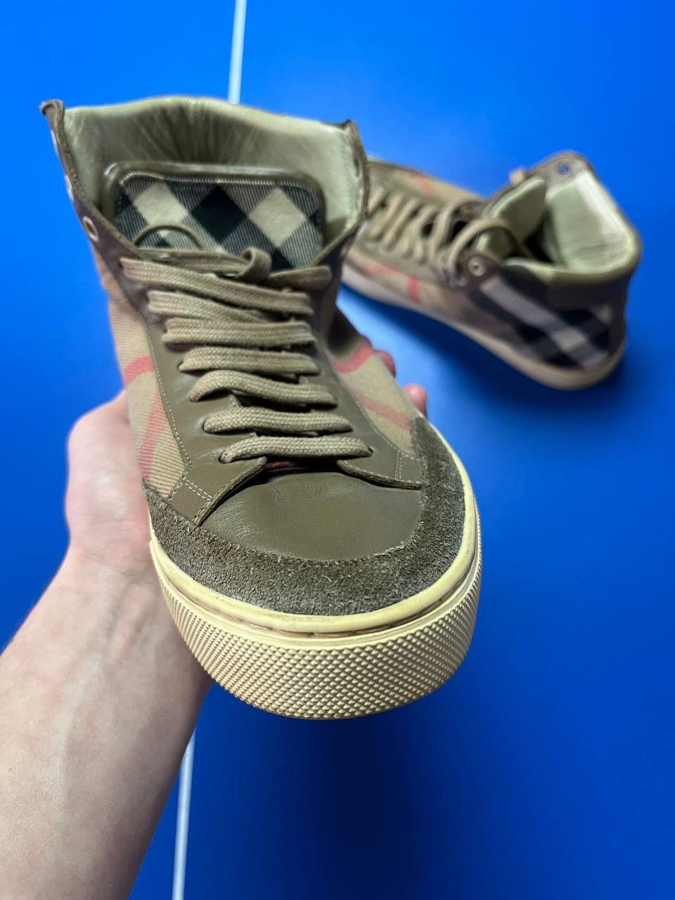 Burberry Authentic BURBERRY High Top House Nova Check Men’s Trainers Size US 8 / EU 41 - 3 Thumbnail