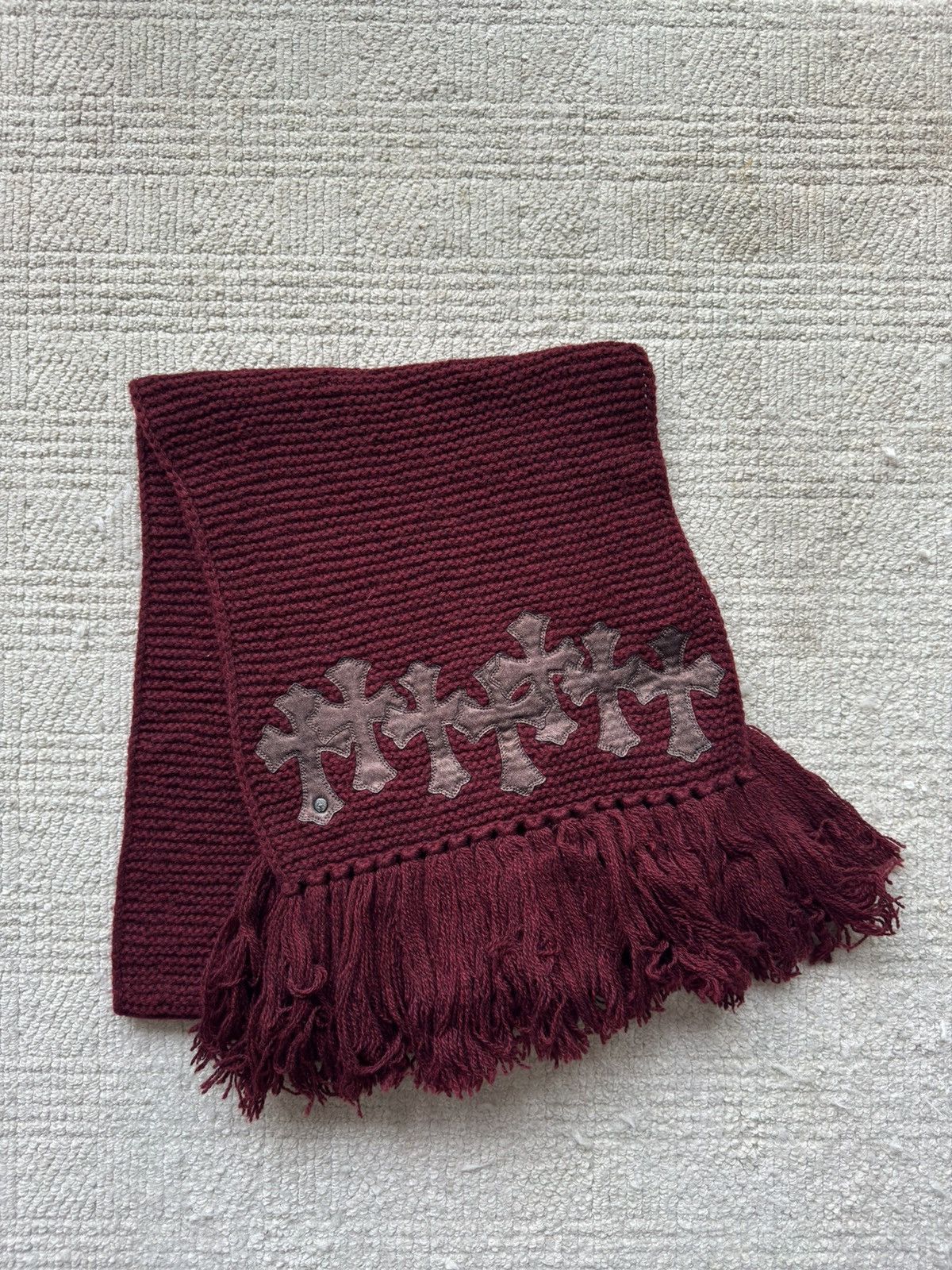 Chrome Hearts Chrome Hearts Leather Cross Cashmere Scarf Size ONE SIZE - 6 Thumbnail