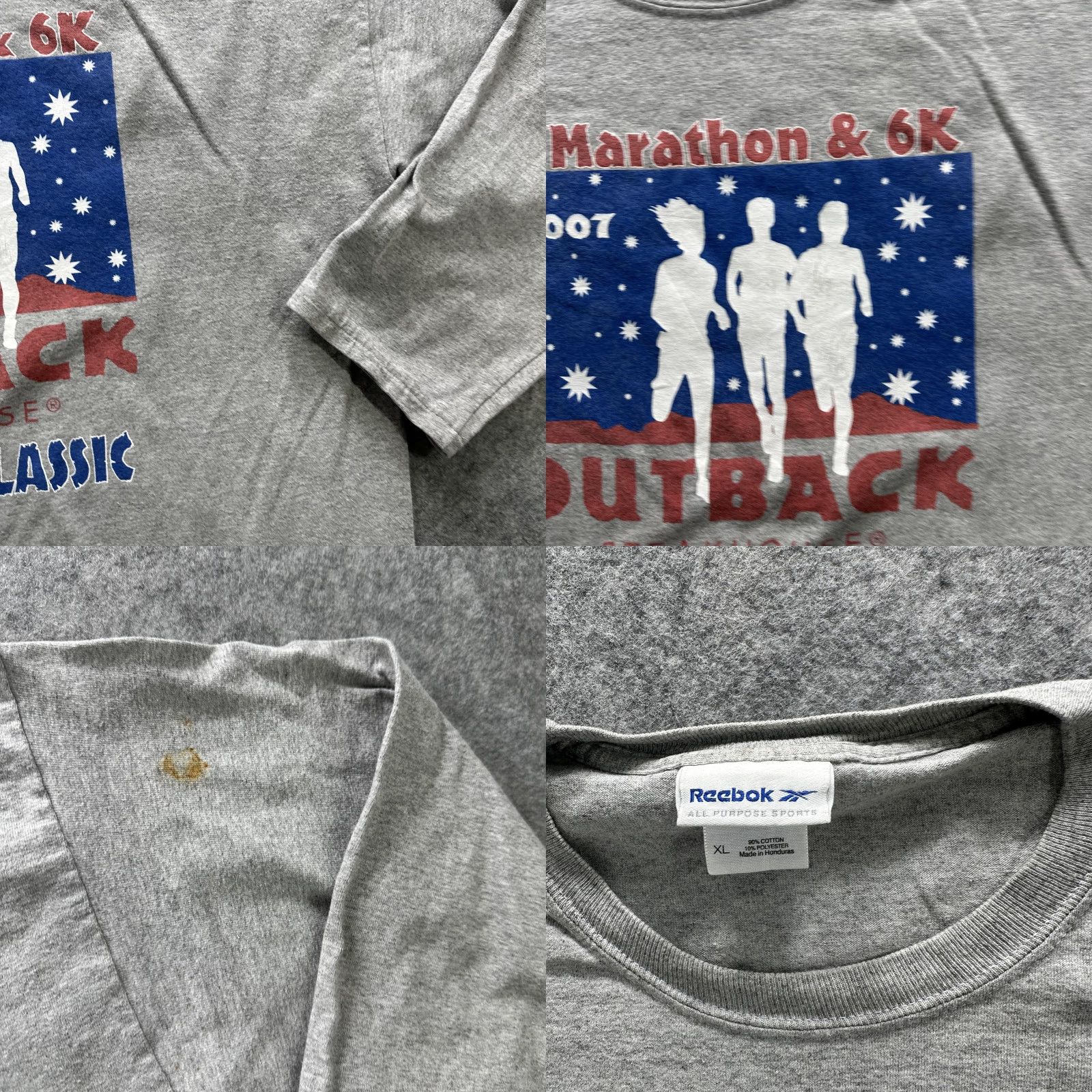 Reebok Reebok Shirt Mens XL Gray Outback Distance Classic 2007 Marathon 6K Running Size US XL / EU 56 / 4 - 8 Thumbnail