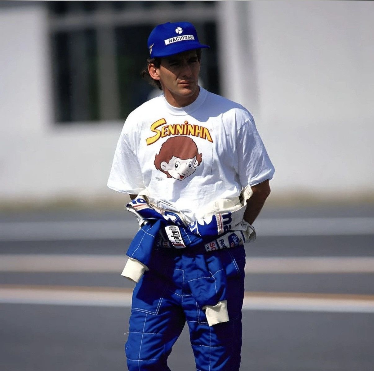 Formula 1 Vintage 90s Ayrton Senna Senninha Formula One T-Shirt Size US L / EU 52-54 / 3 - 1 Thumbnail