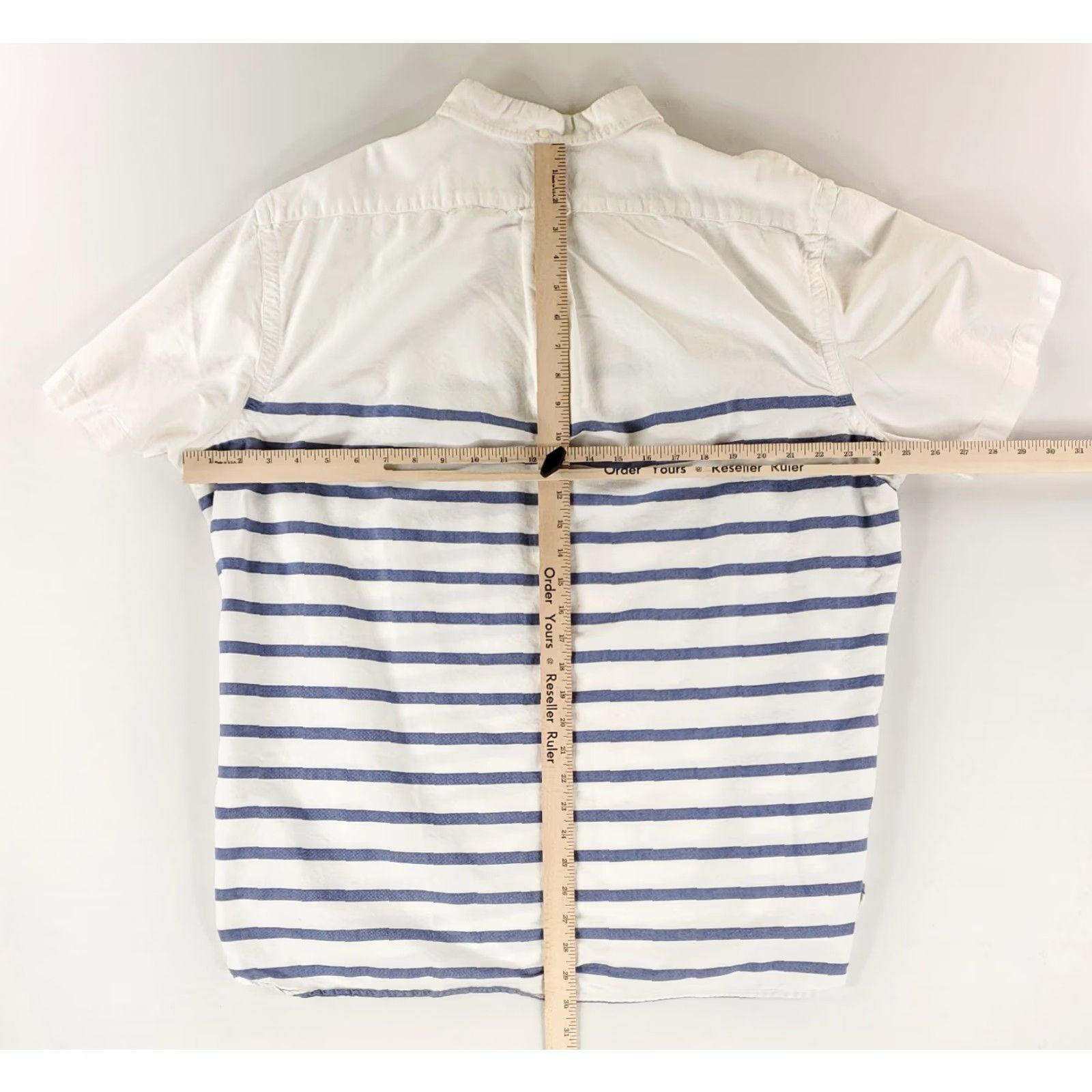 Ralph Lauren Ralph Lauren Shirt Button Down Short Sleeve Striped Blue White Mens XXL 2XL White Size US XXL / EU 58 / 5 - 6 Thumbnail