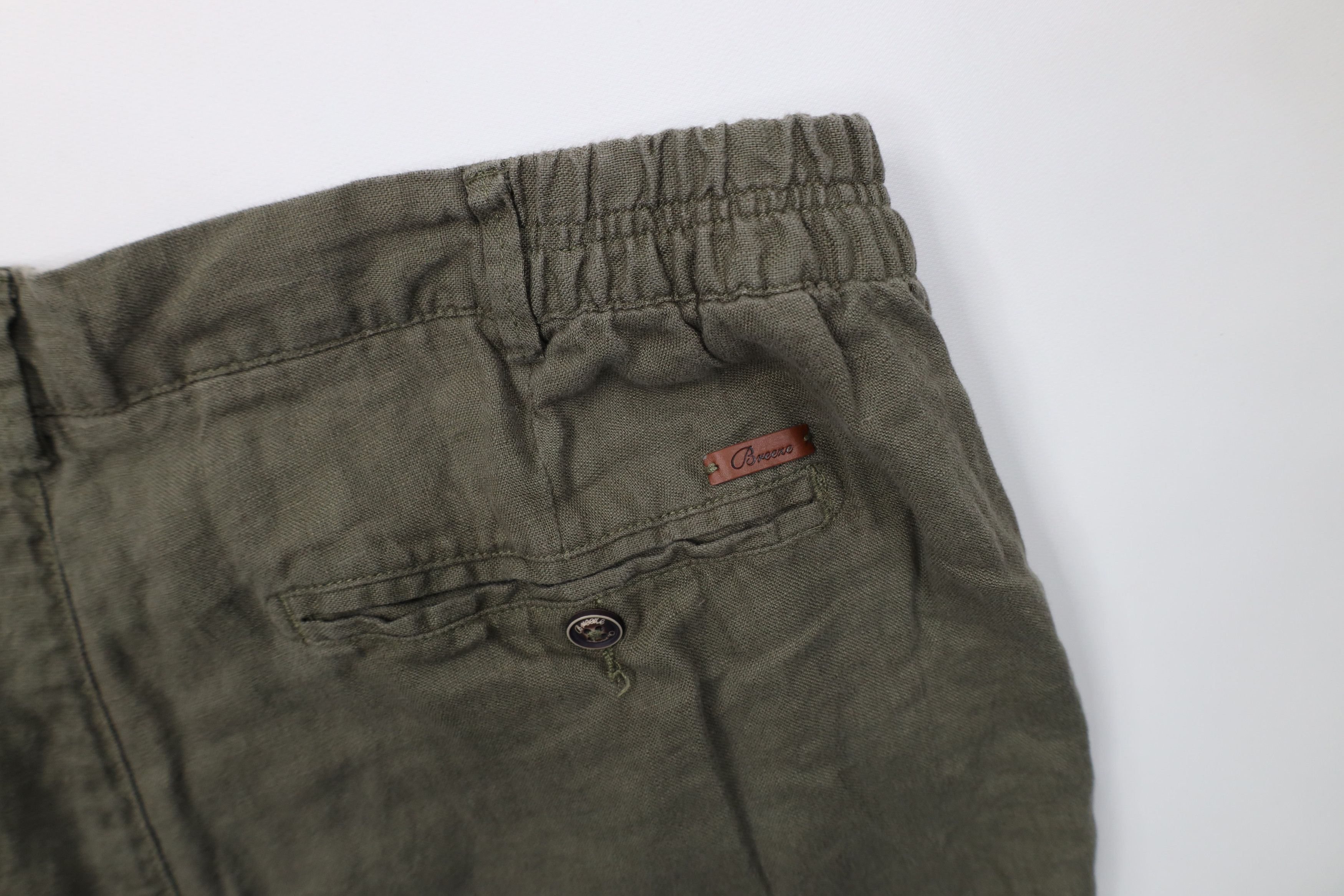 Vintage Vintage Y2K Streetwear Pure Linen Harem Beach Shorts Green Size US 40 / EU 56 - 14 Thumbnail