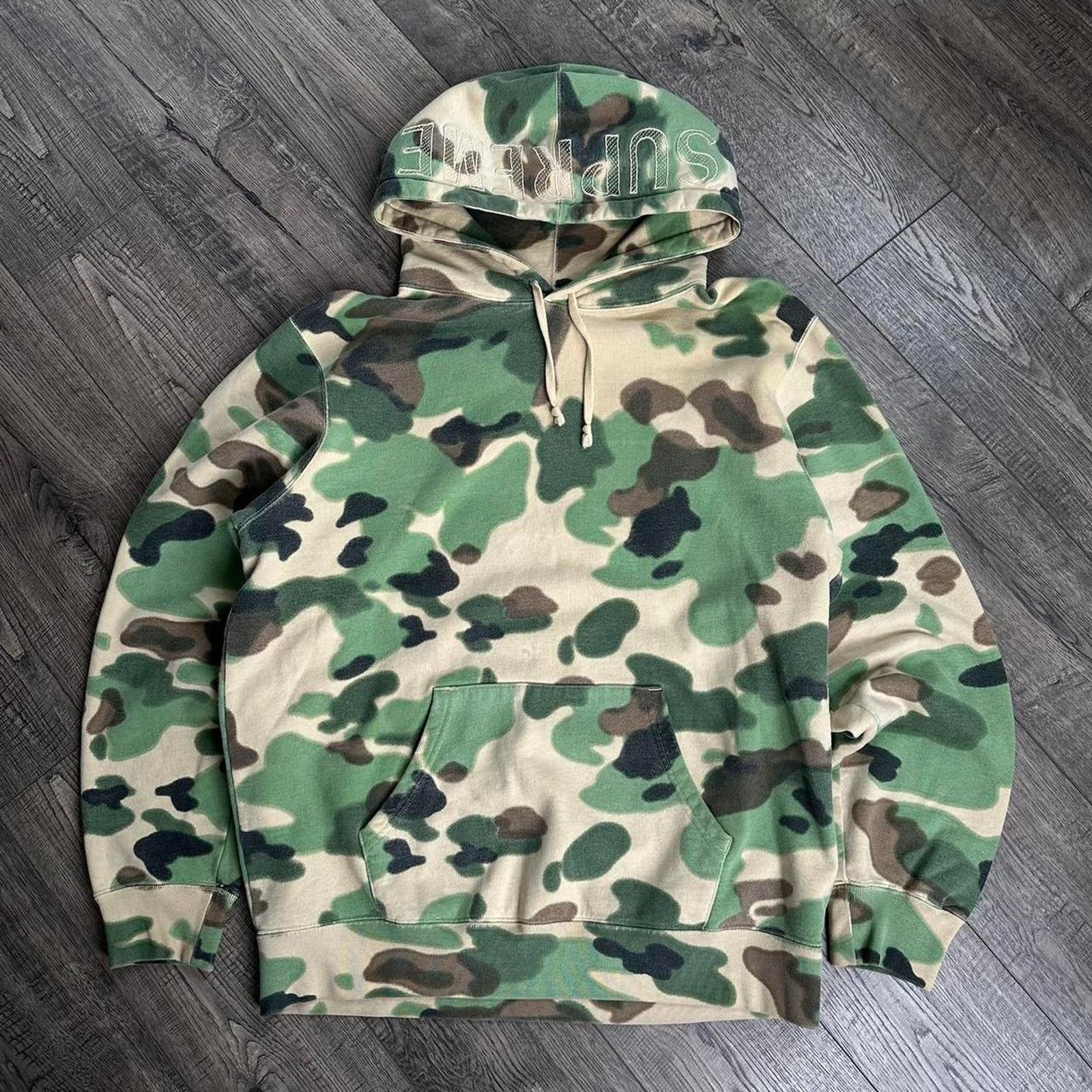 SS20 Supreme Overdyed Cotton Woodland Hoodie Sweatshirt