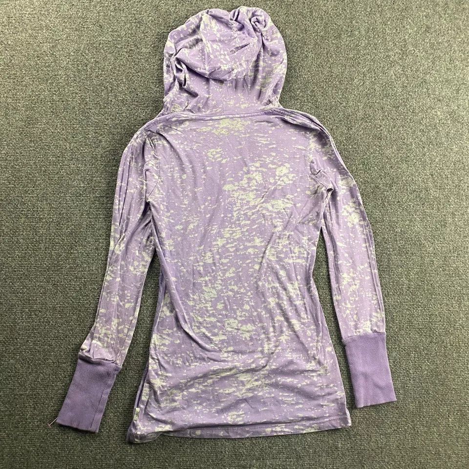 Prana Vintage PrAna Top Women's Small Purple Paisley Floral Hooded Size S / US 4 / IT 40 - 6 Thumbnail