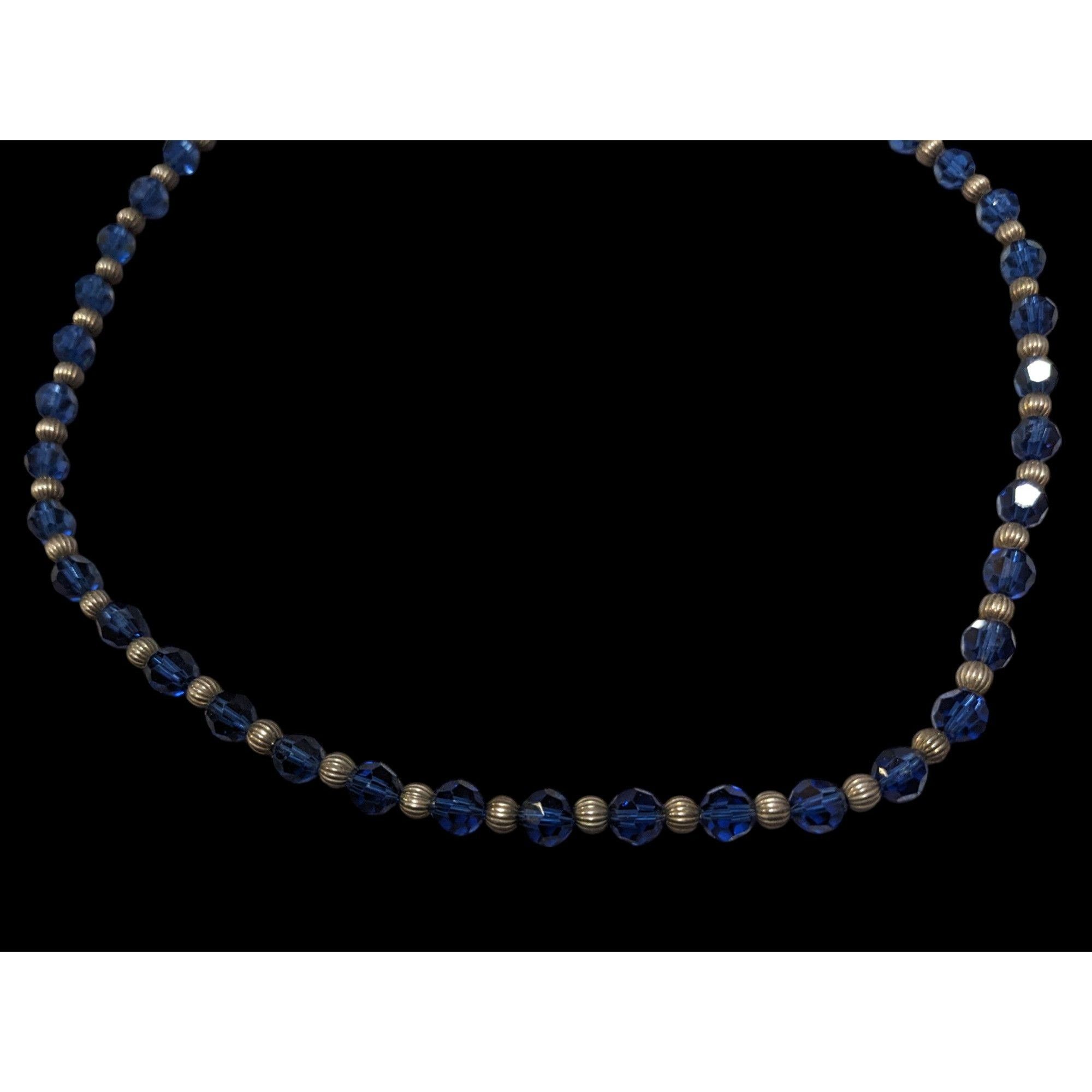 Other Casual Silver Tone And Blue Beaded Necklace Size ONE SIZE - 3 Thumbnail
