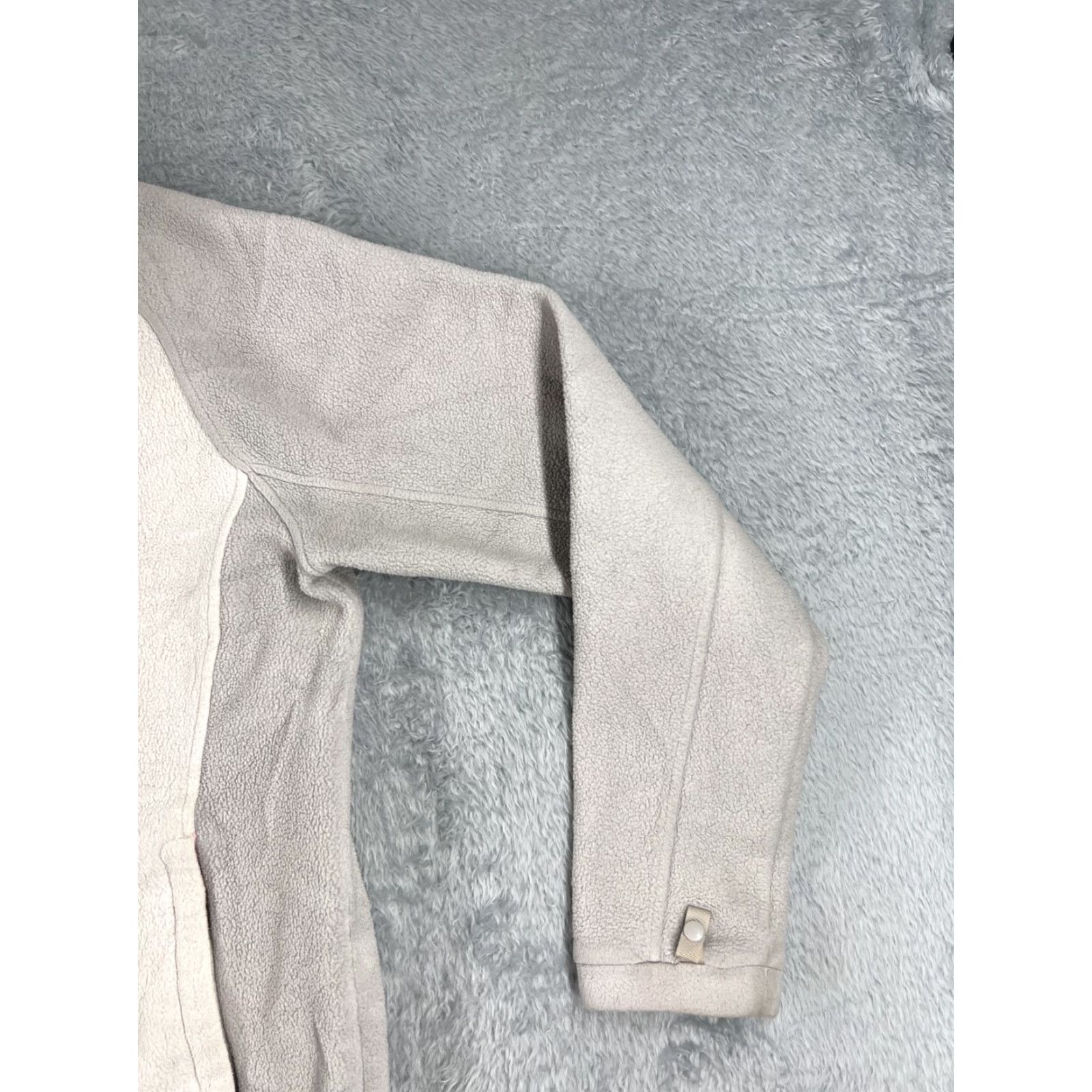 The North Face The North Face Jacket Women Large Beige Gray Full Zip Mock Neck Polyester Fleece Size L / US 10 / IT 46 - 2 Thumbnail