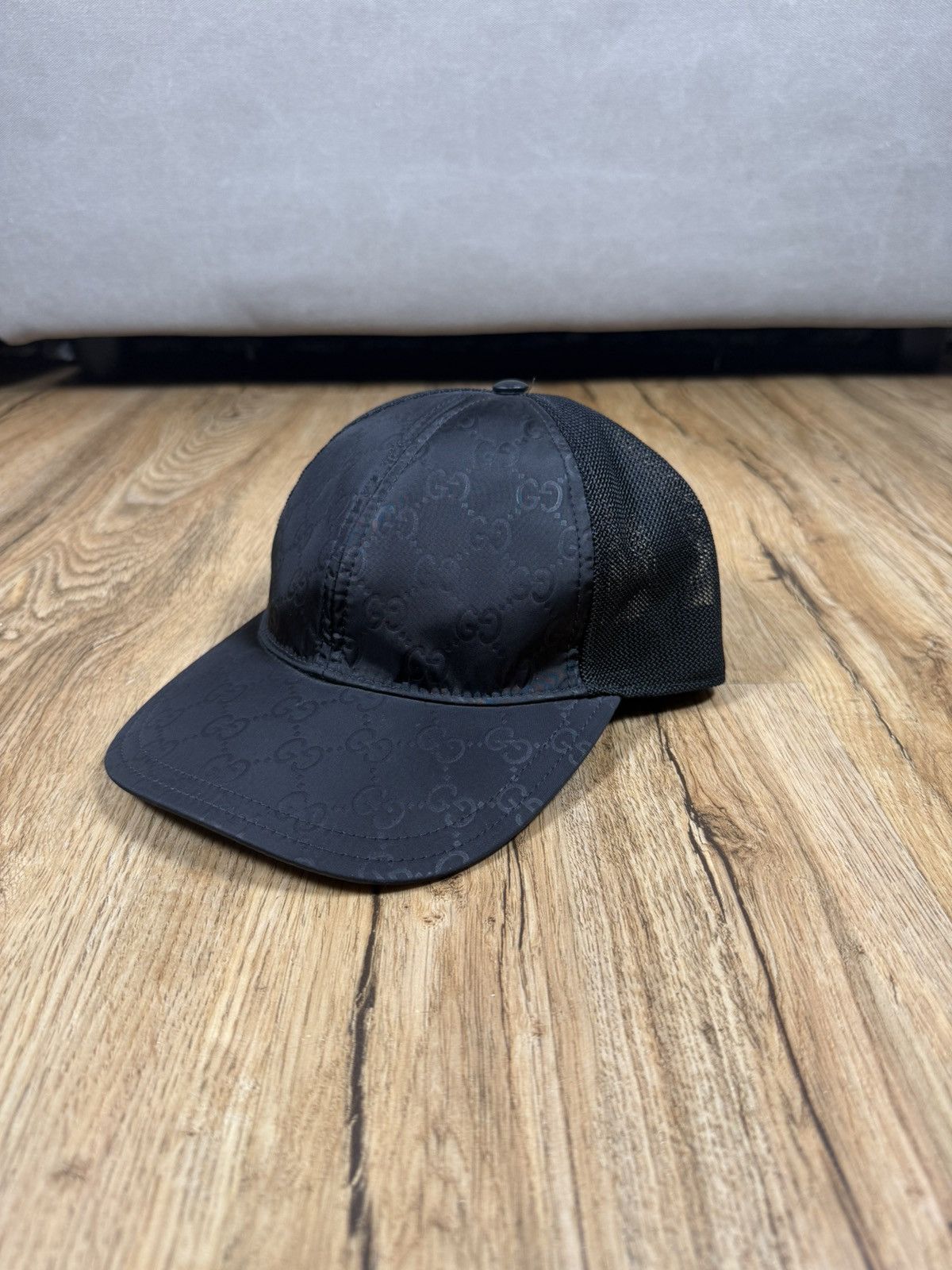 Gucci Gucci GG Supreme Monogram Mesh Trucker Hat – Black Size ONE SIZE - 3 Thumbnail