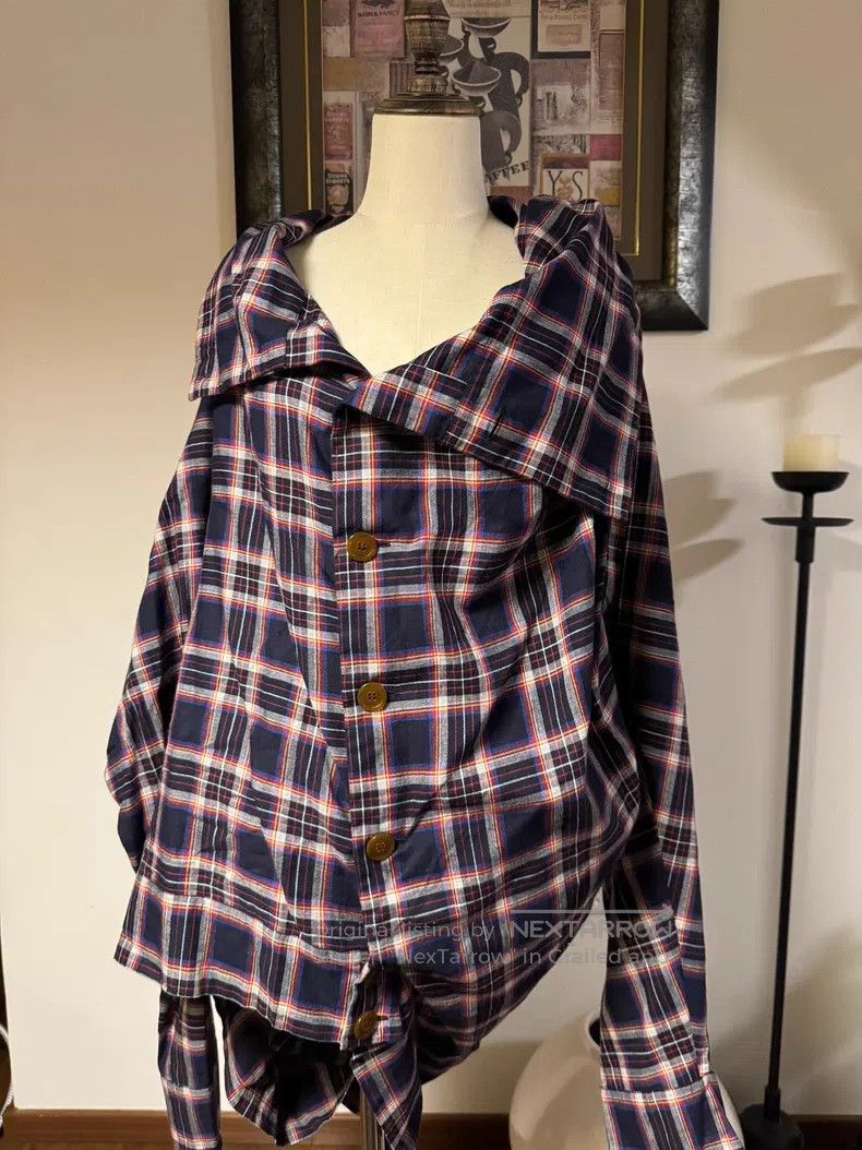 Vivienne Westwood Vivienne Westwood Asymmetric oblique collar and lapel chec Size M / US 6-8 / IT 42-44 - 2 Thumbnail