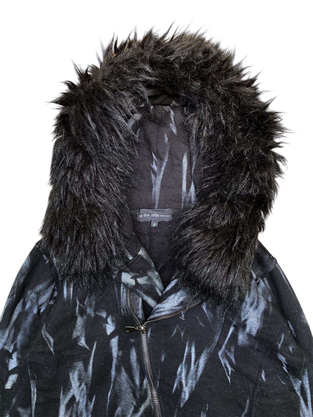 Hysteric Glamour × If Six Was Nine × Japanese Brand In The Attic faux fur Asymmetrical Zipper Hoodie Size US M / EU 48-50 / 2 - 2 Thumbnail