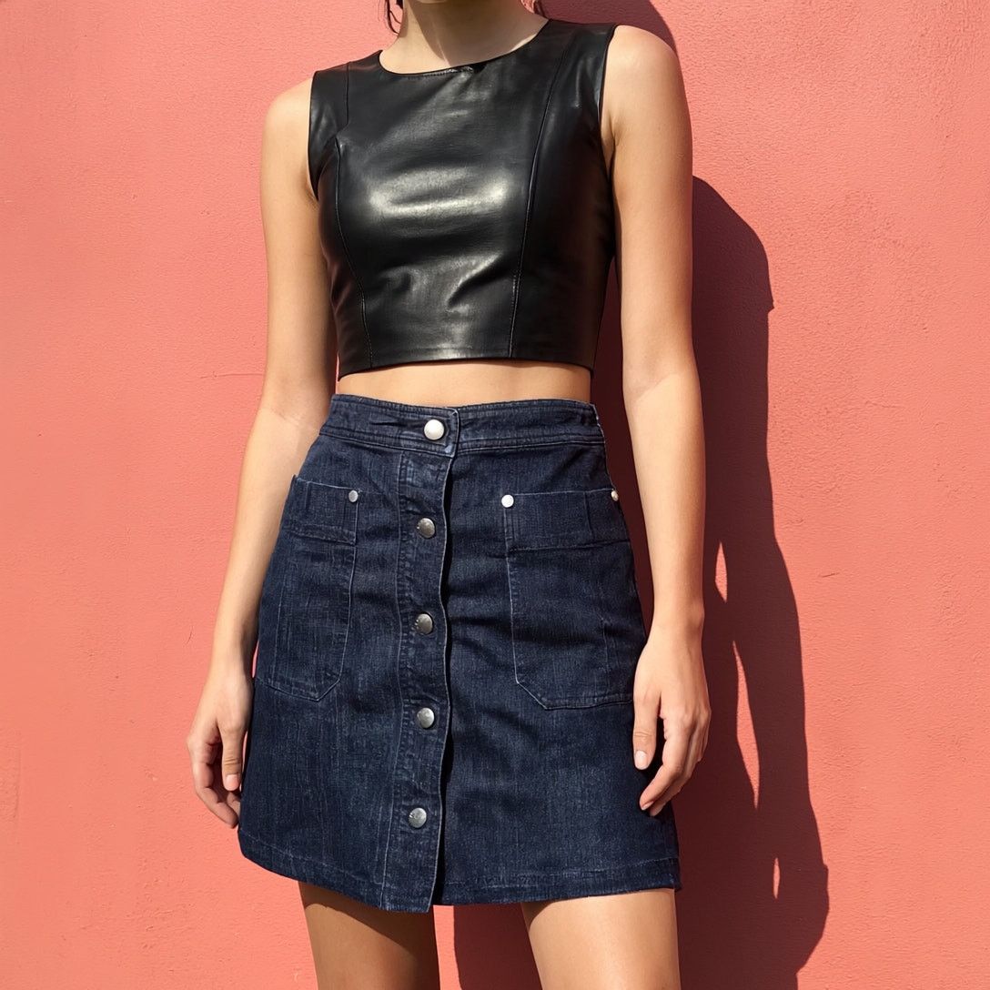 Rag & Bone Rag & Bone Siggy Denim Mini Skirt - Indigo Size 2 Size 26" / US 2 / IT 38 - 2 Thumbnail