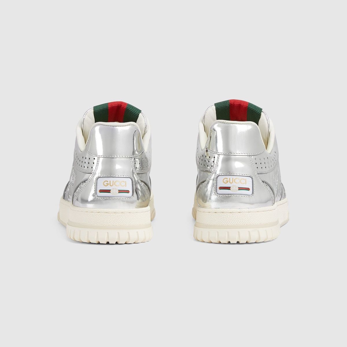 Gucci o1s1wg111025 Re-Web Sneakers in Silver Metallic Size US 6.5 / EU 39-40 - 4 Thumbnail