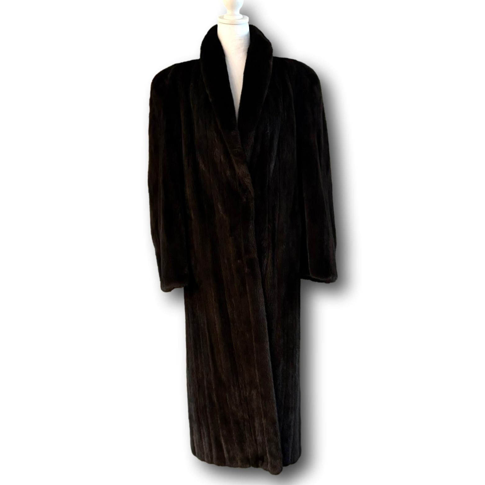 Vintage Vintage Guy Laroche Vintage Full Length Ranch Mink Coat Size M / US 6-8 / IT 42-44 - 2 Thumbnail