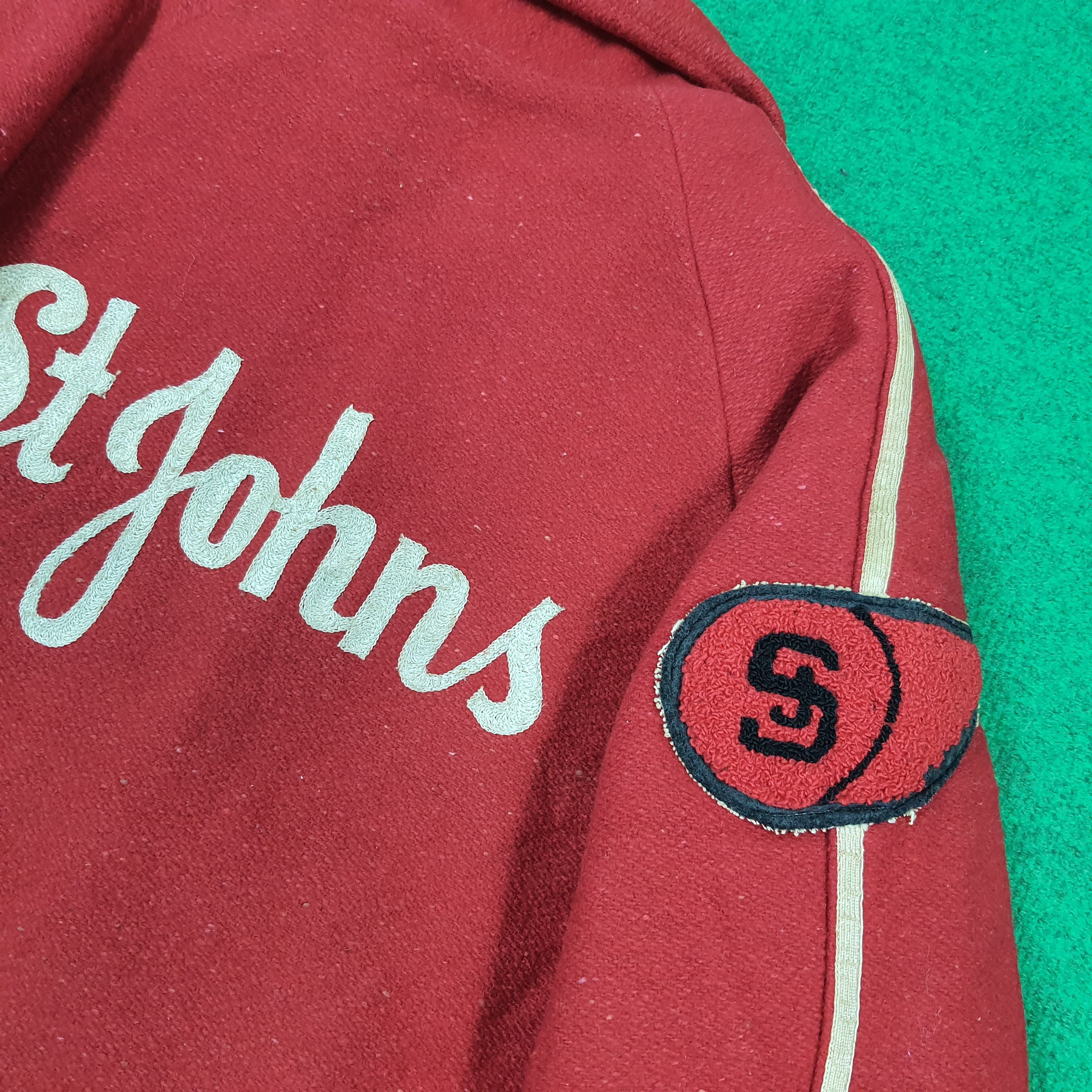 Vintage Vintage 70s Melville Letterman Jacket Red Wool Jacket C304N8 Size US S / EU 44-46 / 1 - 3 Thumbnail